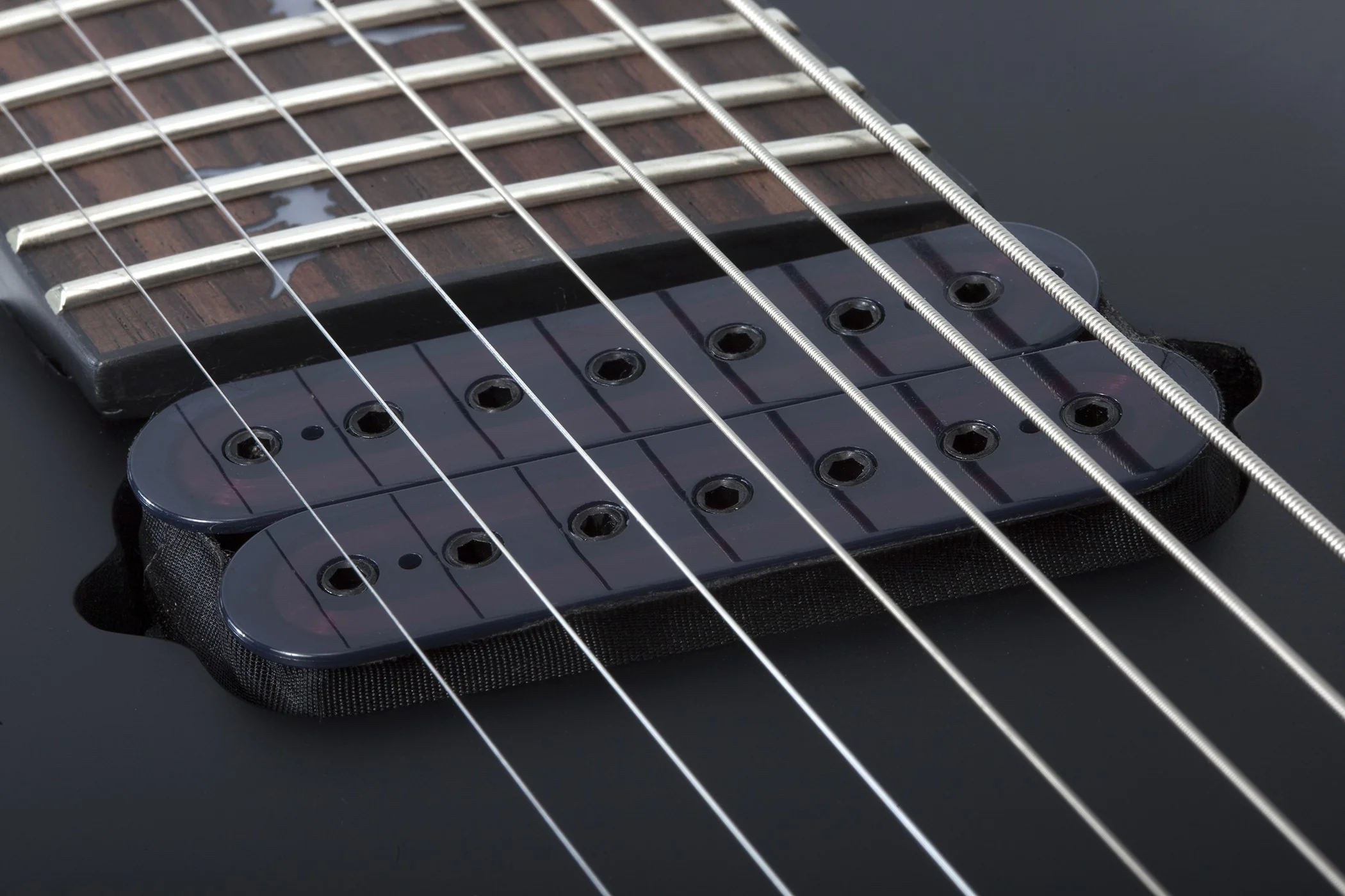 Schecter Damien-7 MS Left-Handed Electric Guitar - Satin Black - Image 3