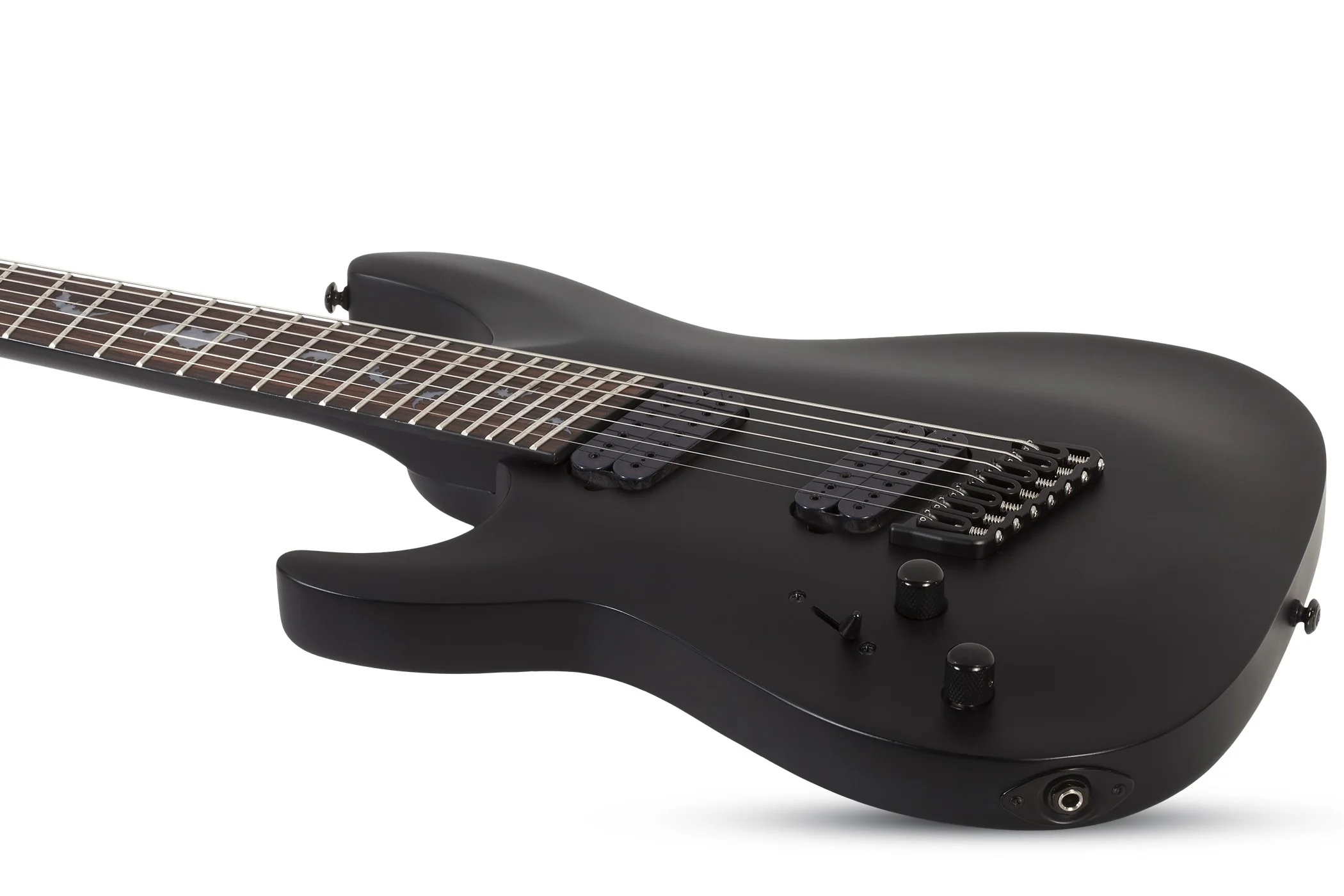 Schecter Damien-7 MS Left-Handed Electric Guitar - Satin Black - Image 4