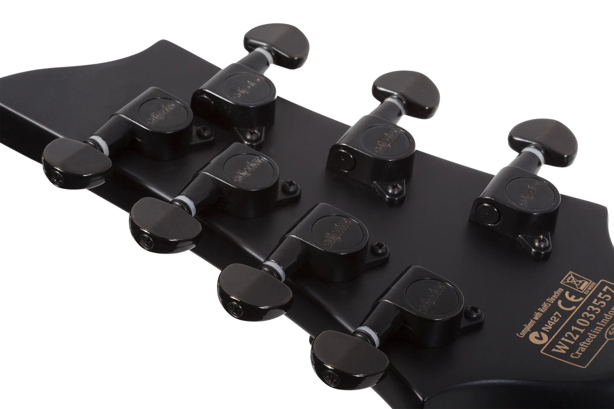Schecter Damien-7 MS Left-Handed Electric Guitar - Satin Black - Image 9