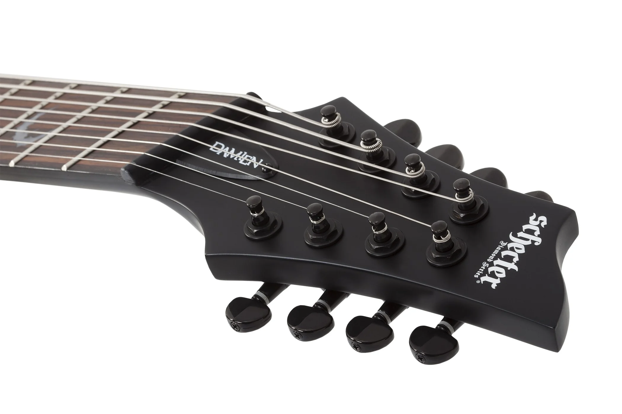 Schecter Damien-8 MS Electric Guitar - Satin Black - Image 6