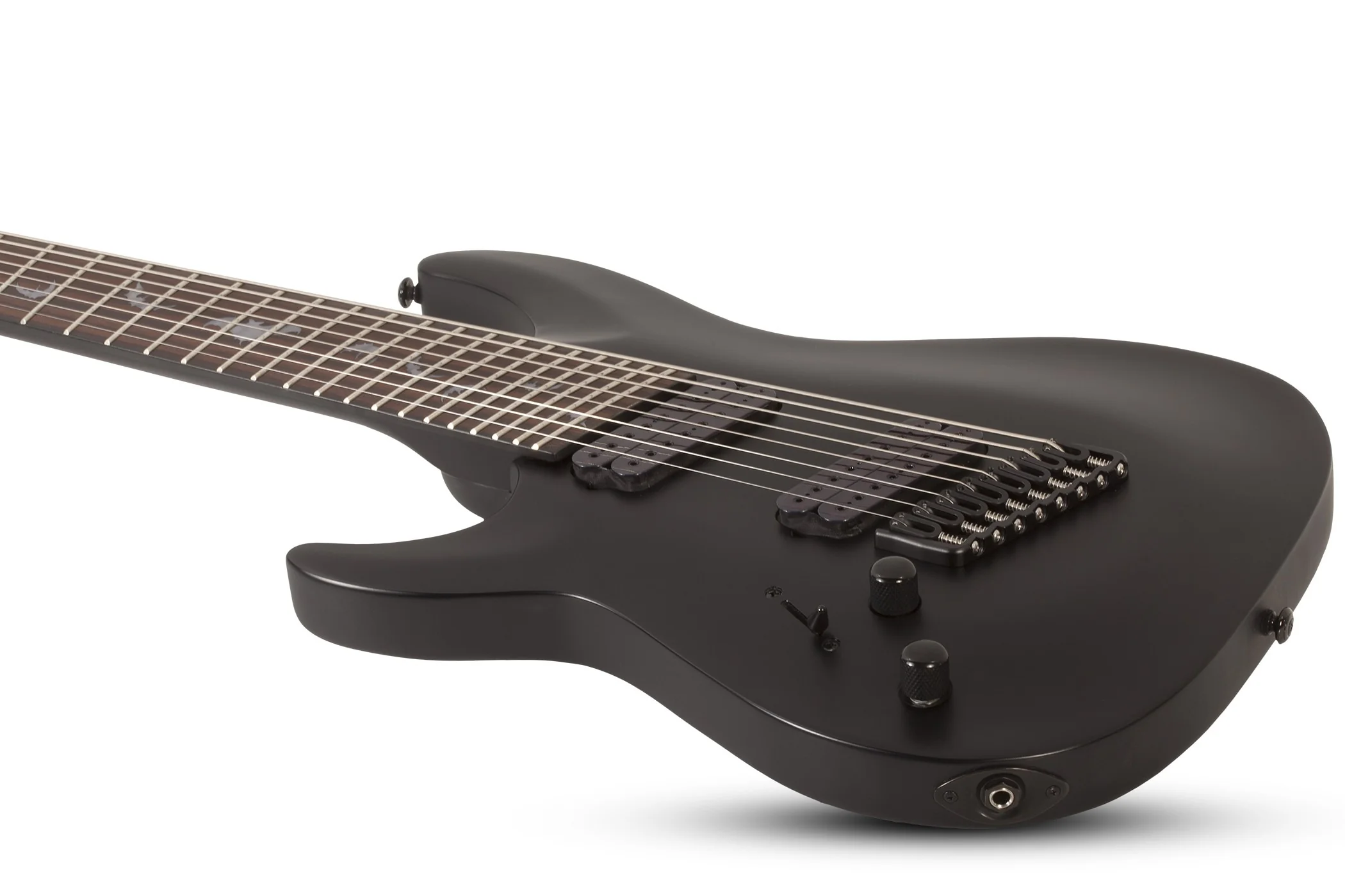 Schecter Damien-8 MS Left-Handed Electric Guitar - Satin Black - Image 4