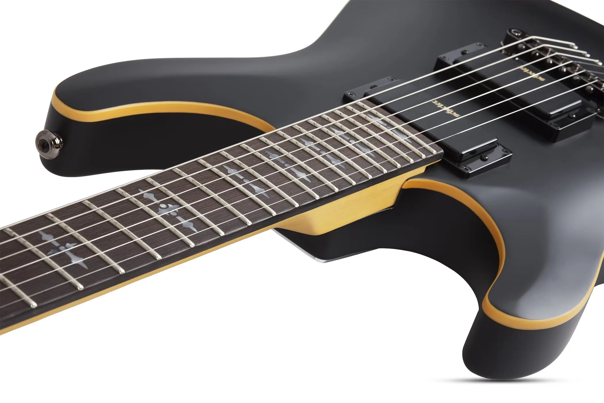 Schecter Demon-6 Left-Handed Electric Guitar - Aged Black Satin - Image 5