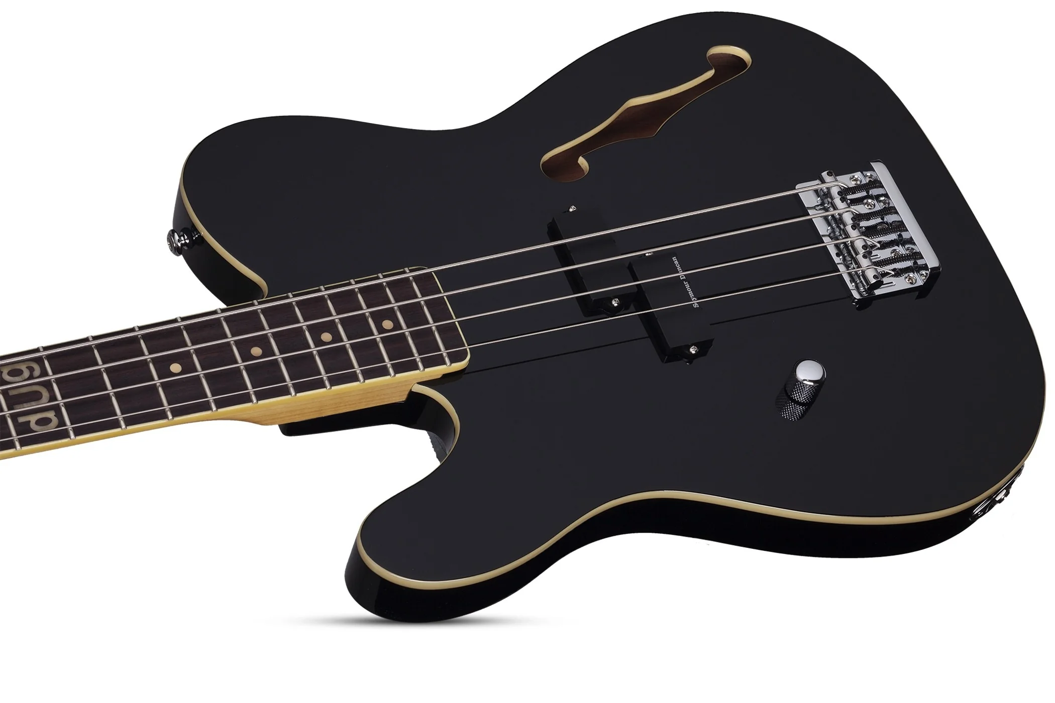 Schecter dUg Pinnick Baron-H Left-Handed Electric Bass Guitar - Gloss Black - Image 6