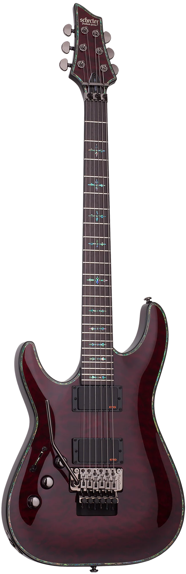 Schecter Hellraiser C-1 FR Left-Handed Electric Guitar - Black Cherry - Image 2