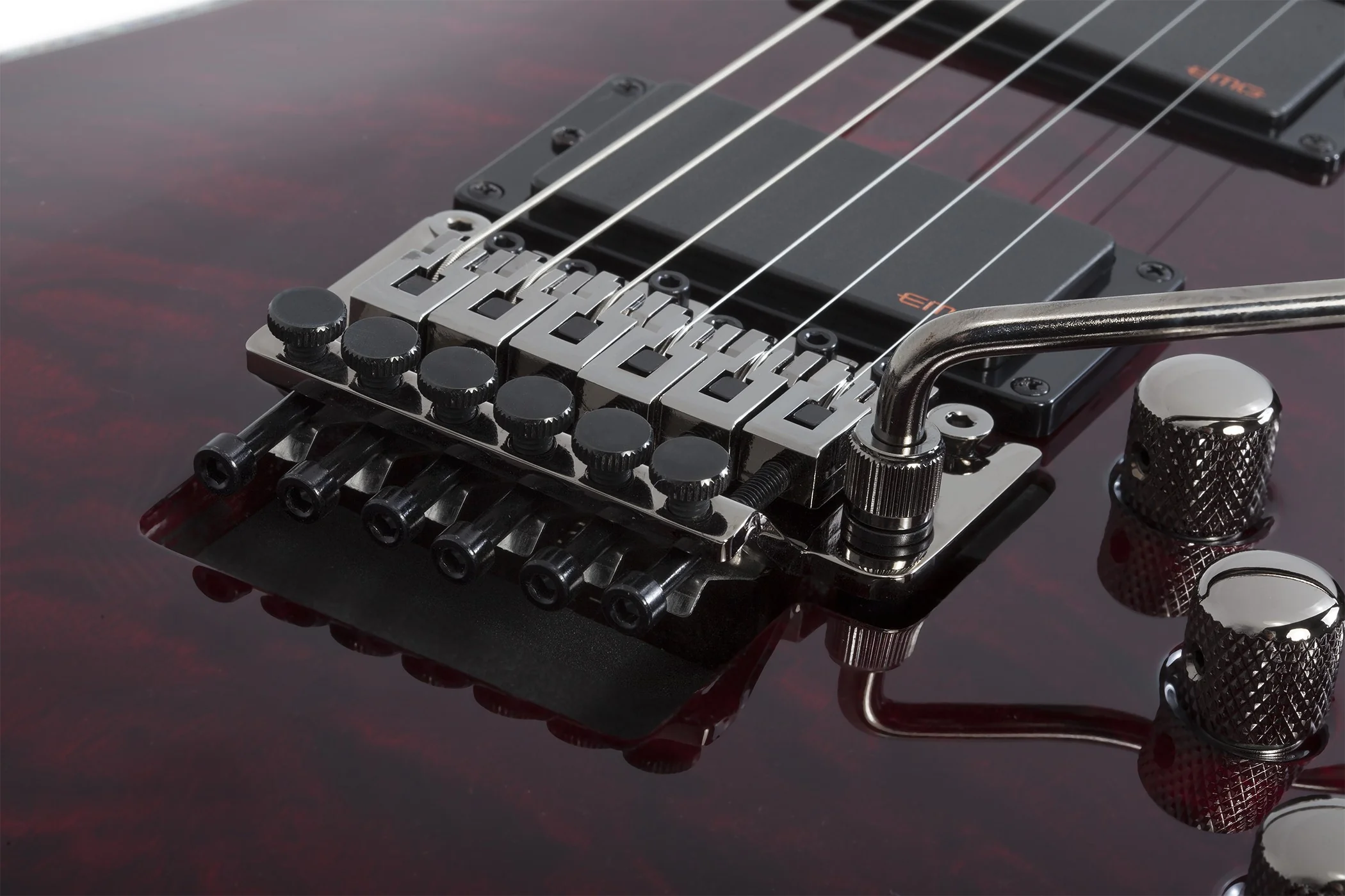 Schecter Hellraiser C-1 FR Left-Handed Electric Guitar - Black Cherry - Image 3