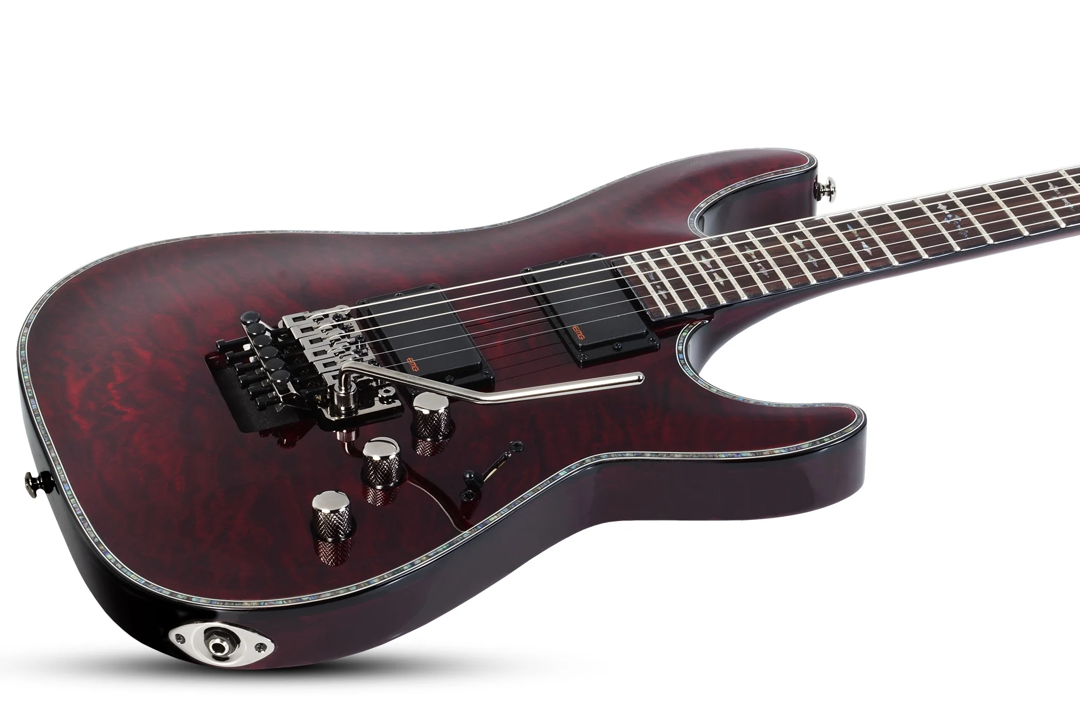 Schecter Hellraiser C-1 FR Left-Handed Electric Guitar - Black Cherry - Image 5