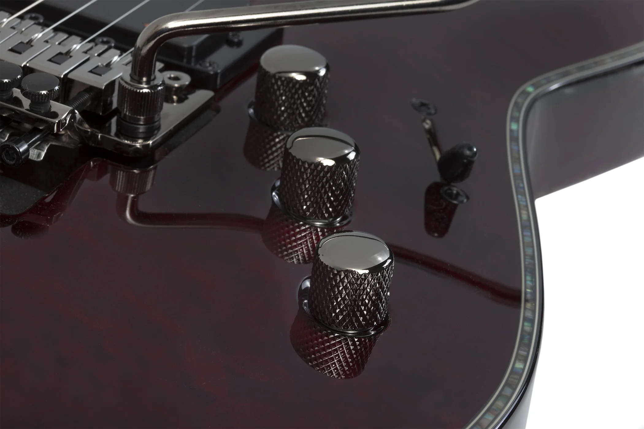 Schecter Hellraiser C-1 FR Left-Handed Electric Guitar - Black Cherry - Image 7
