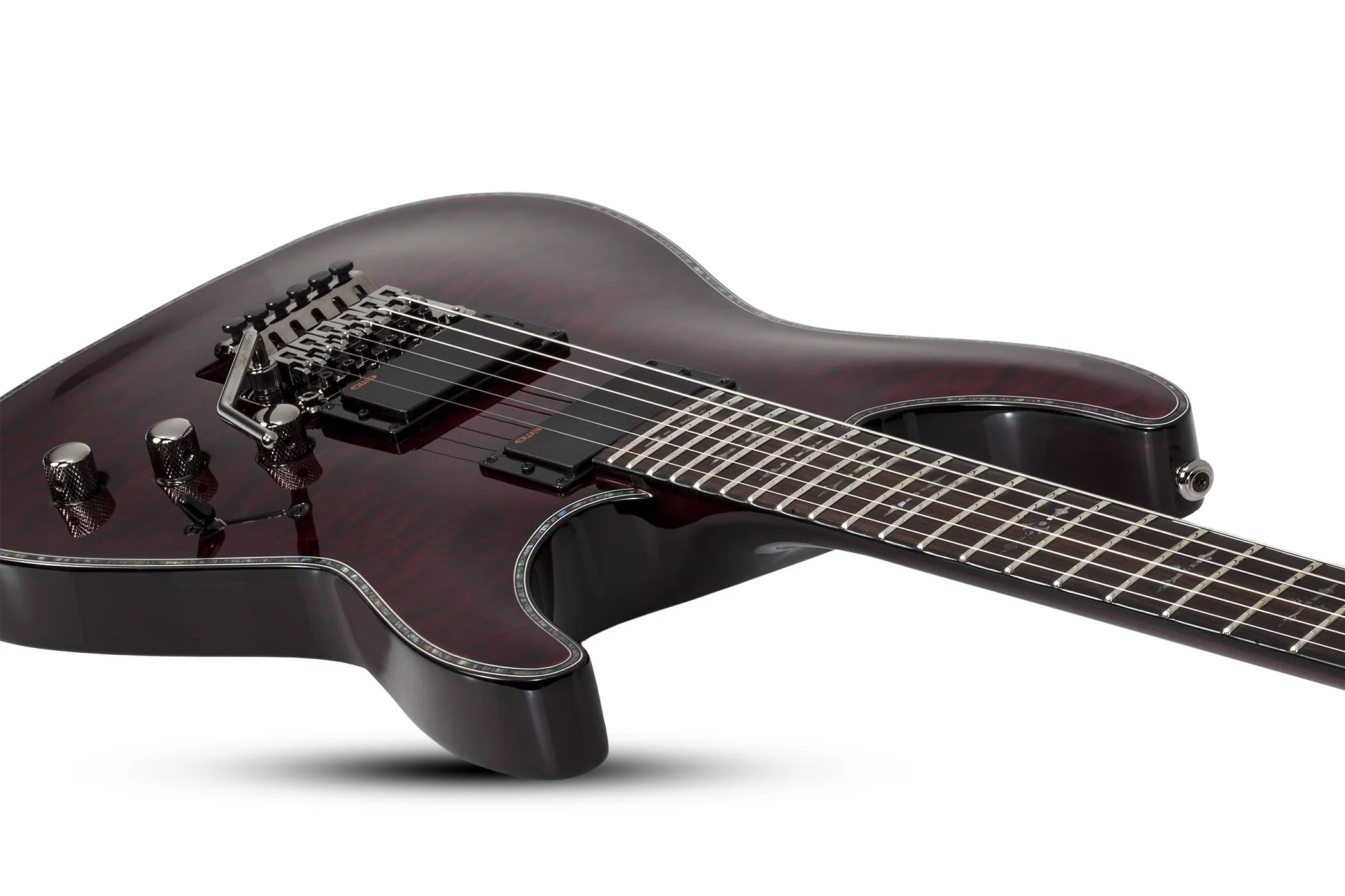 Schecter Hellraiser C-1 FR Left-Handed Electric Guitar - Black Cherry - Image 9