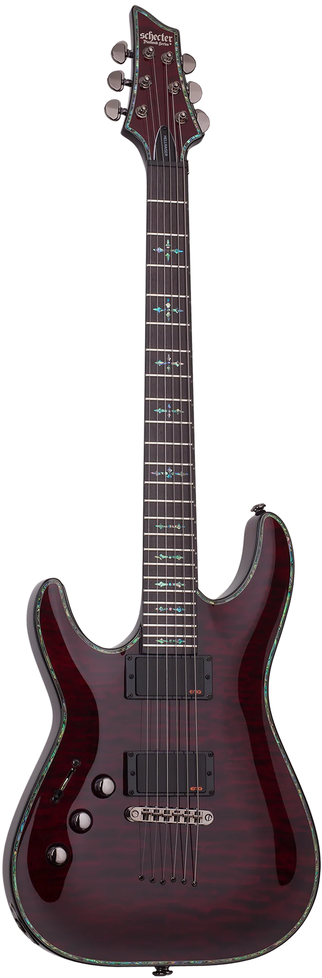 Schecter Hellraiser C-1 Left-Handed Electric Guitar - Black Cherry - Image 2
