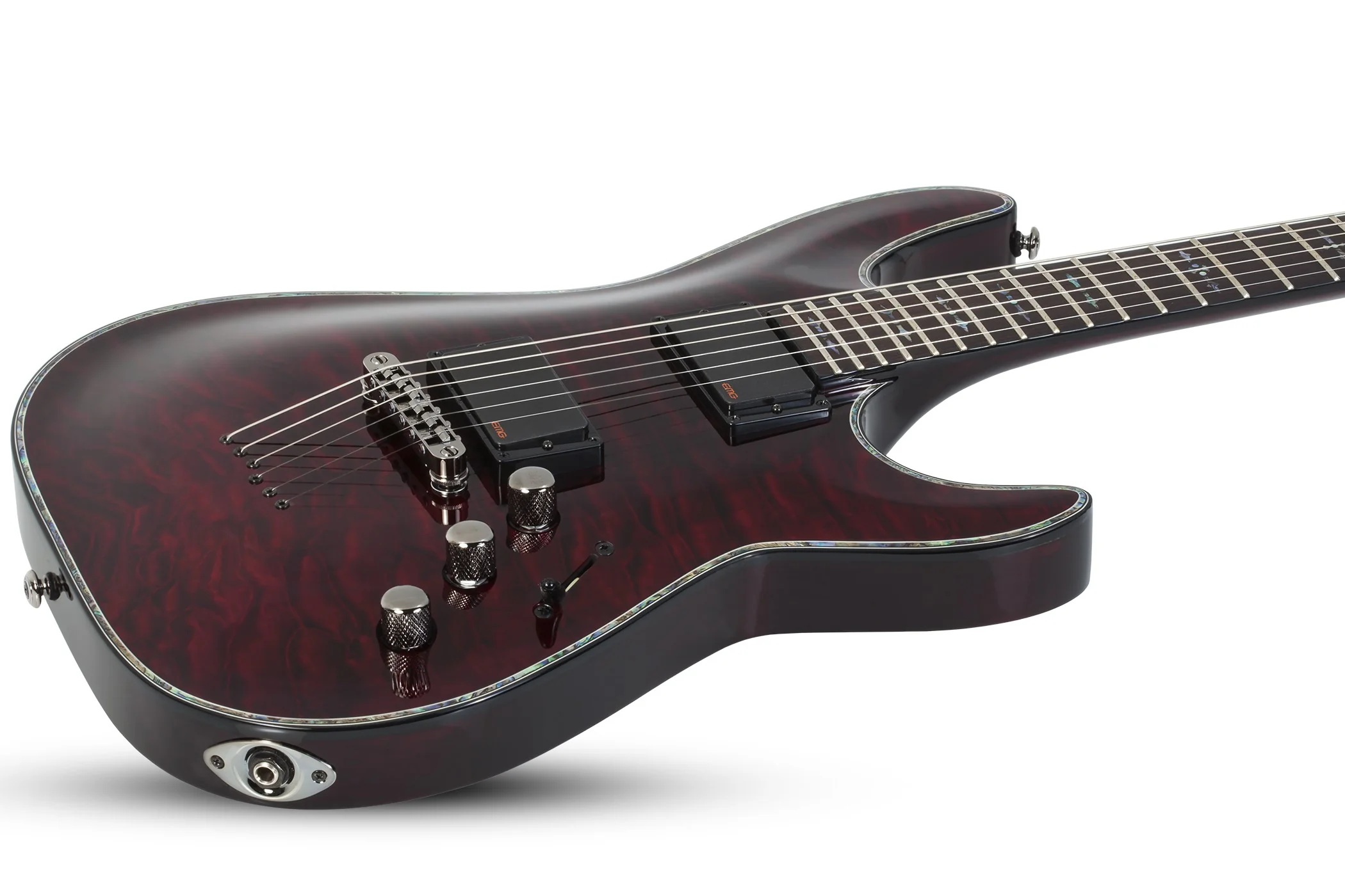 Schecter Hellraiser C-1 Left-Handed Electric Guitar - Black Cherry - Image 3