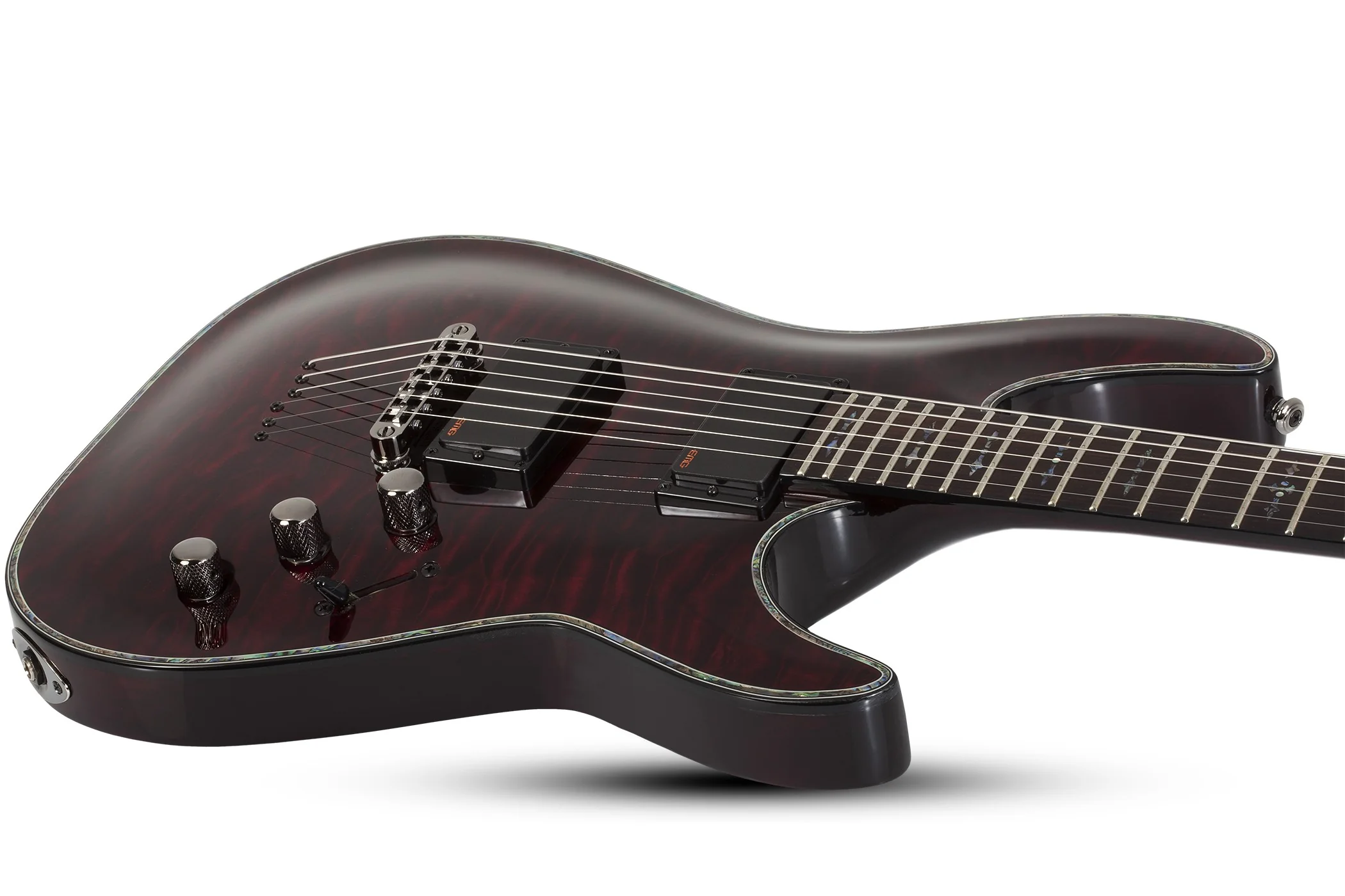 Schecter Hellraiser C-1 Left-Handed Electric Guitar - Black Cherry - Image 8