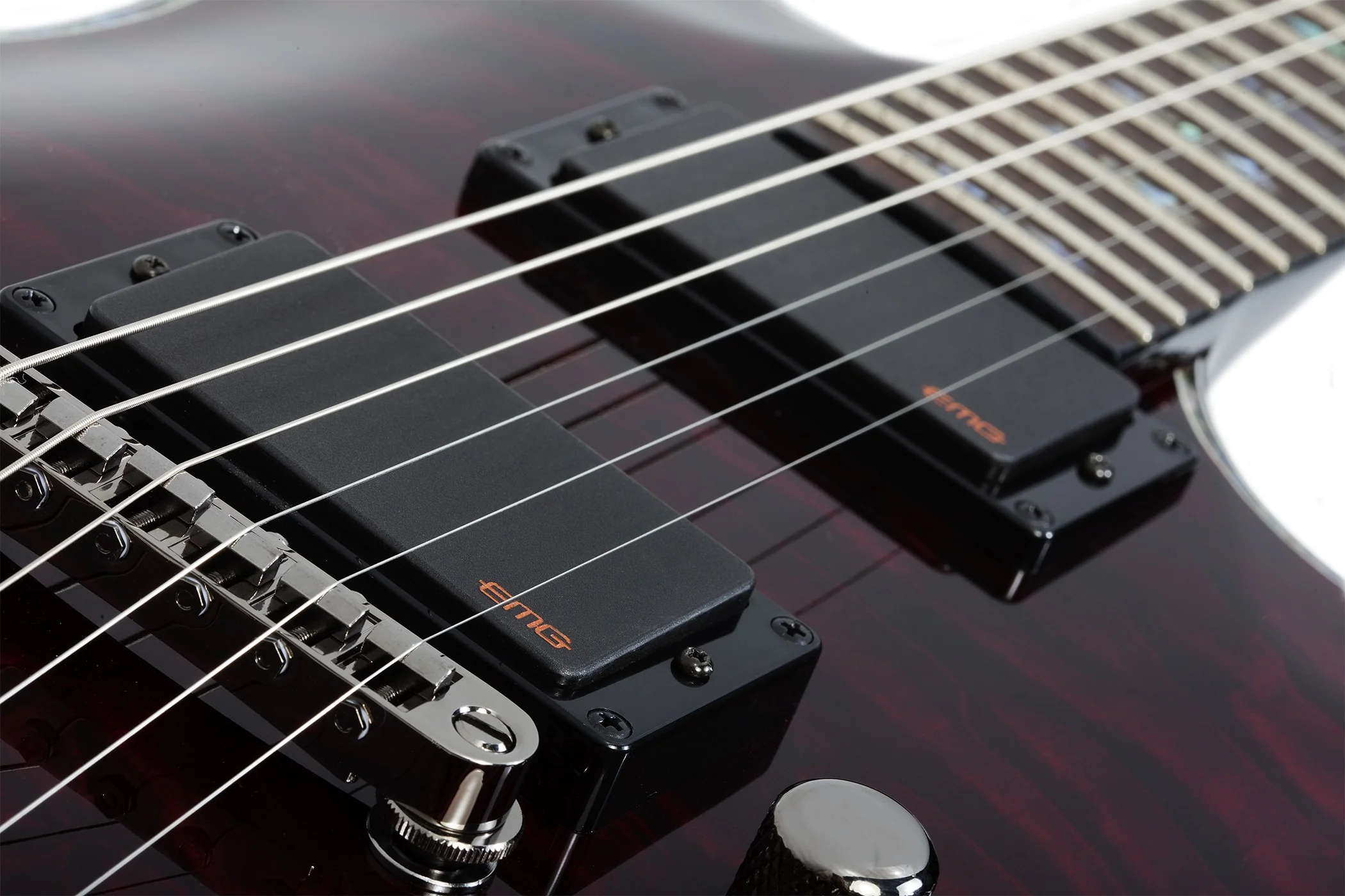 Schecter Hellraiser C-1 Left-Handed Electric Guitar - Black Cherry - Image 9