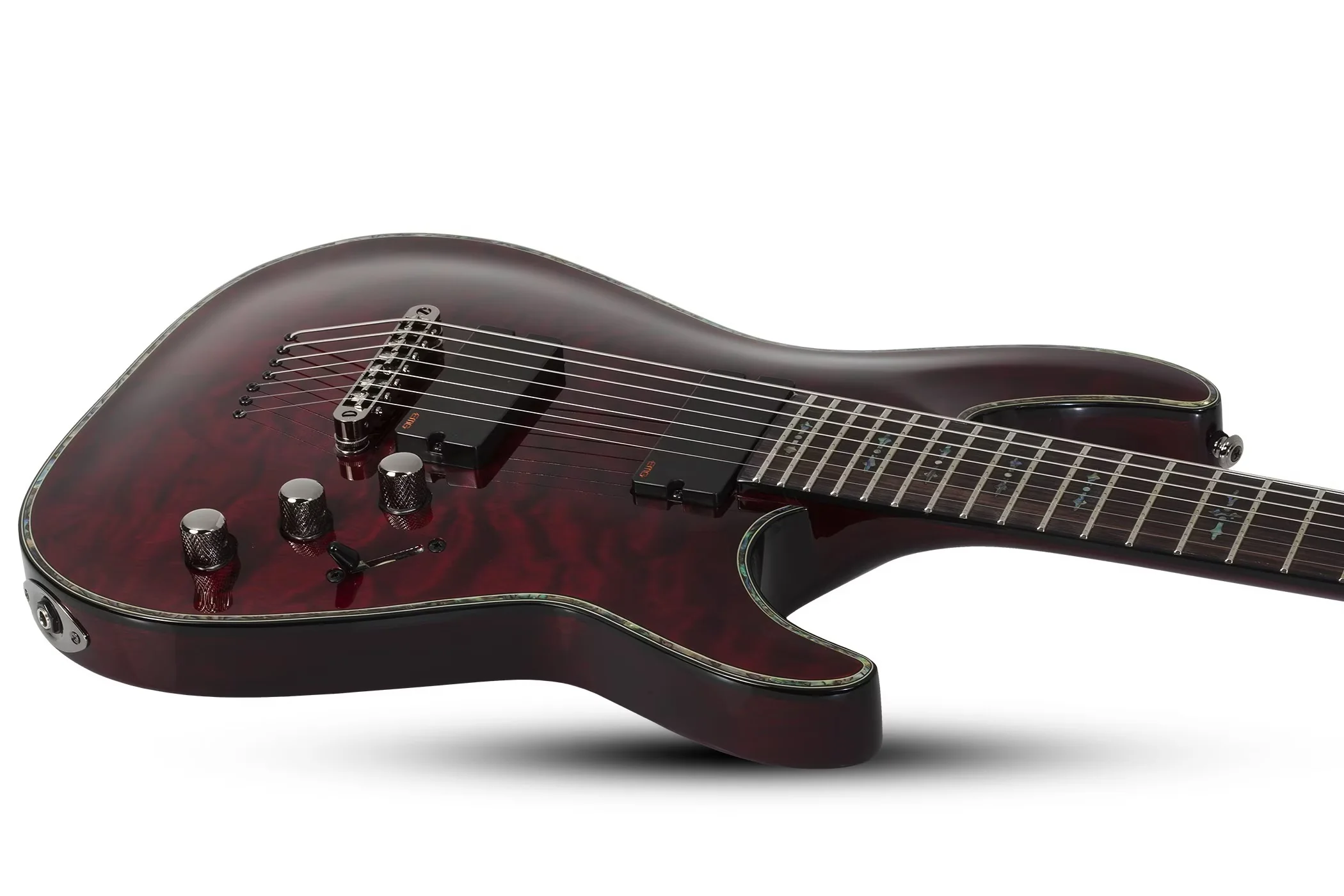 Schecter Hellraiser C-7 Electric Guitar - Black Cherry - Image 6
