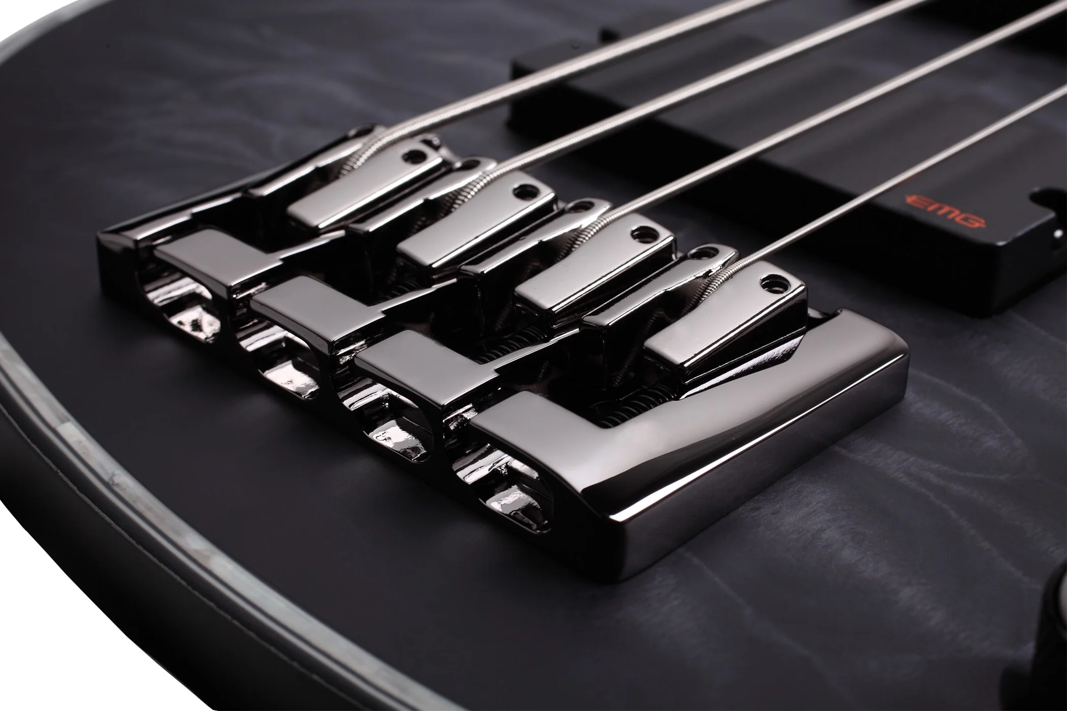 Schecter Hellraiser Extreme-4 Electric Bass Guitar - See Thru Black Satin - Image 3