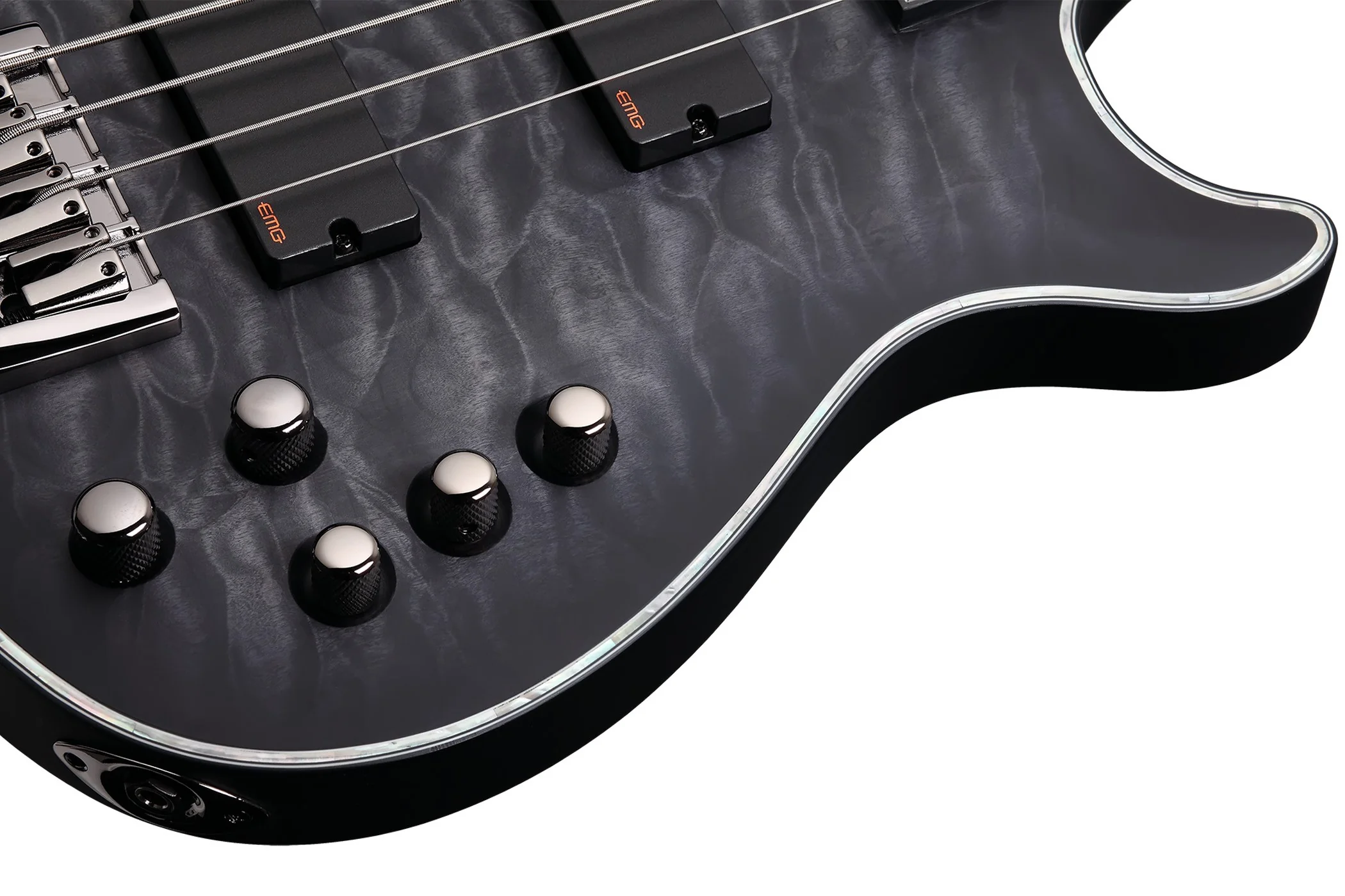 Schecter Hellraiser Extreme-4 Electric Bass Guitar - See Thru Black Satin - Image 6