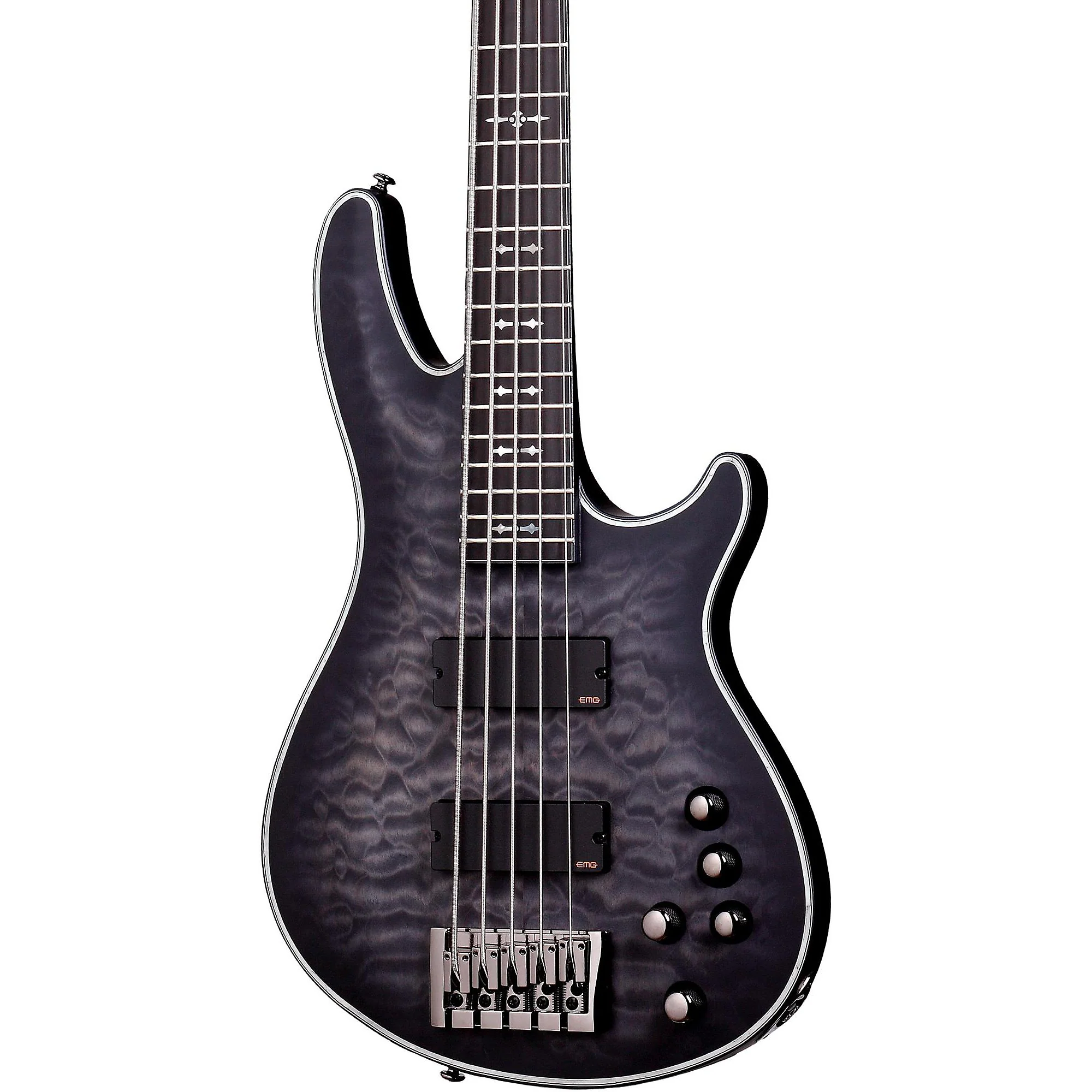Schecter Hellraiser Extreme-5 Electric Bass Guitar - See-Thru Black Satin - Image 3