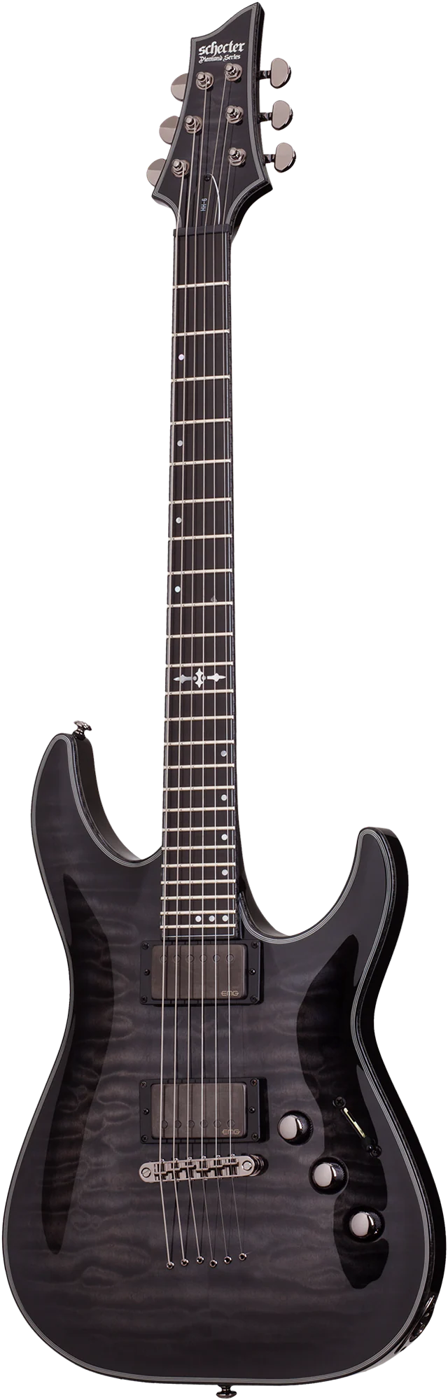 Schecter Hellraiser Hybrid C-1 Electric Guitar - Trans Black Burst - Image 2