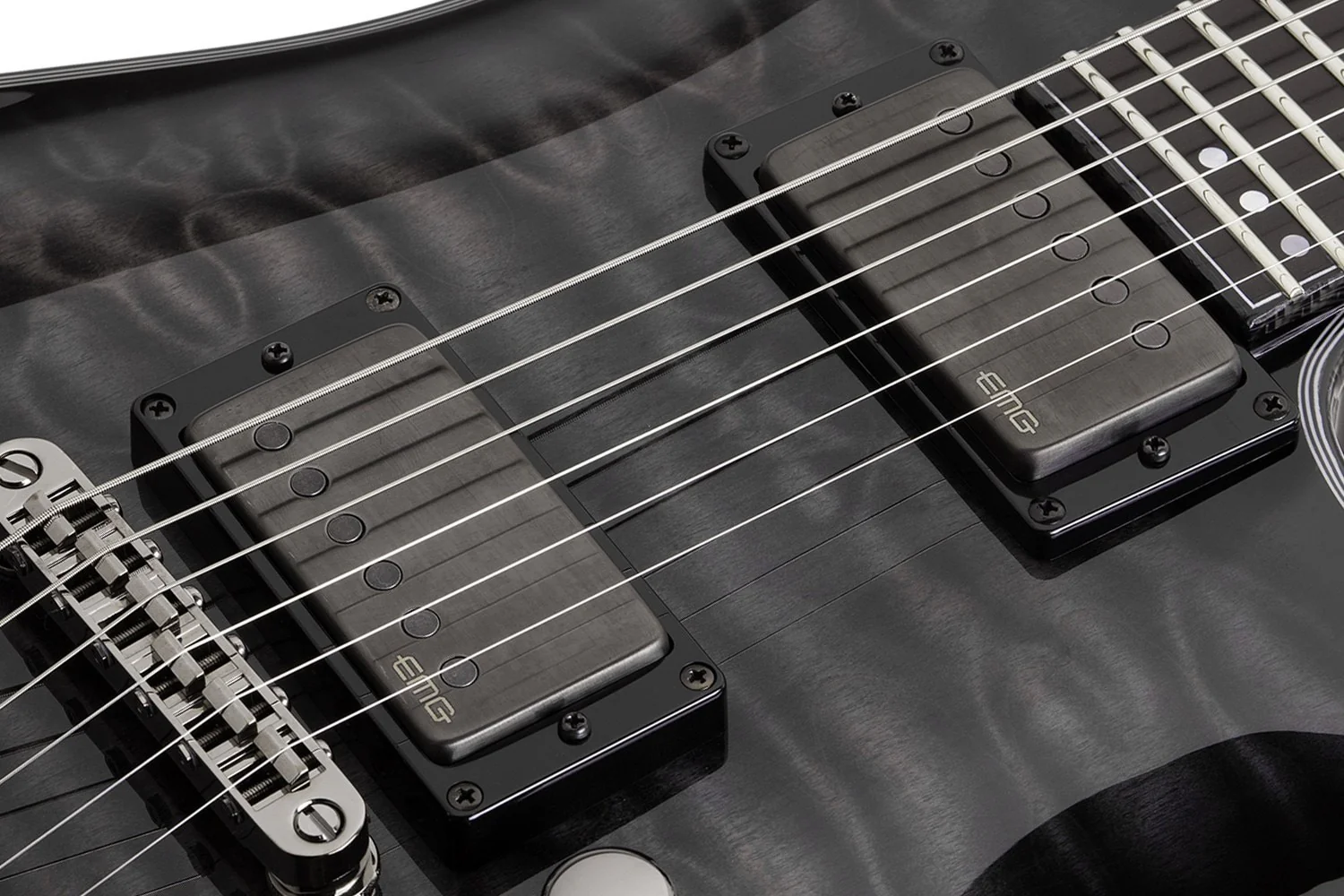 Schecter Hellraiser Hybrid C-1 Electric Guitar - Trans Black Burst - Image 5