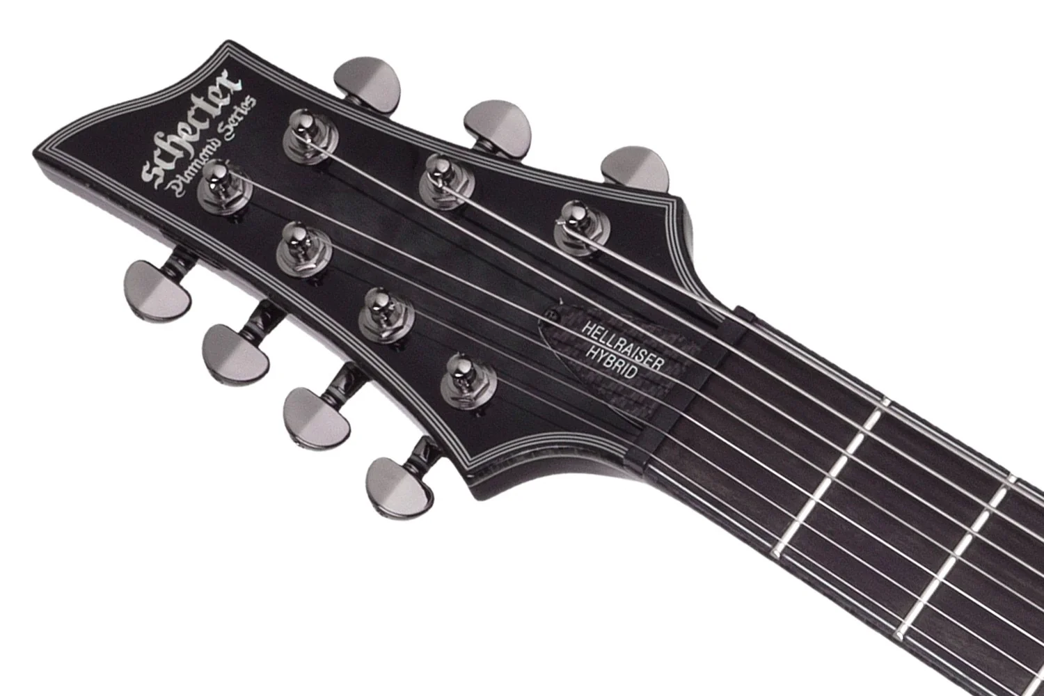 Schecter Hellraiser Hybrid C-7 Left-Handed Electric Guitar - Trans Black Burst - Image 4
