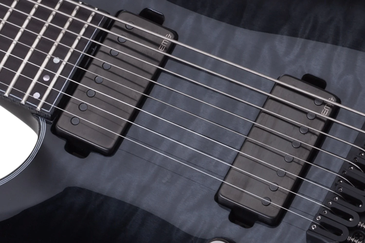 Schecter Hellraiser Hybrid C-8 Left-Handed Electric Guitar - Trans Black Burst - Image 3