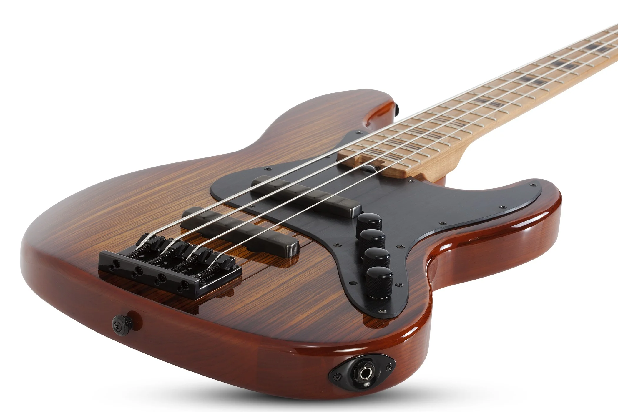 Schecter J-4 Exotic Electric Bass Guitar - Faded Vintage Sunburst - Image 8