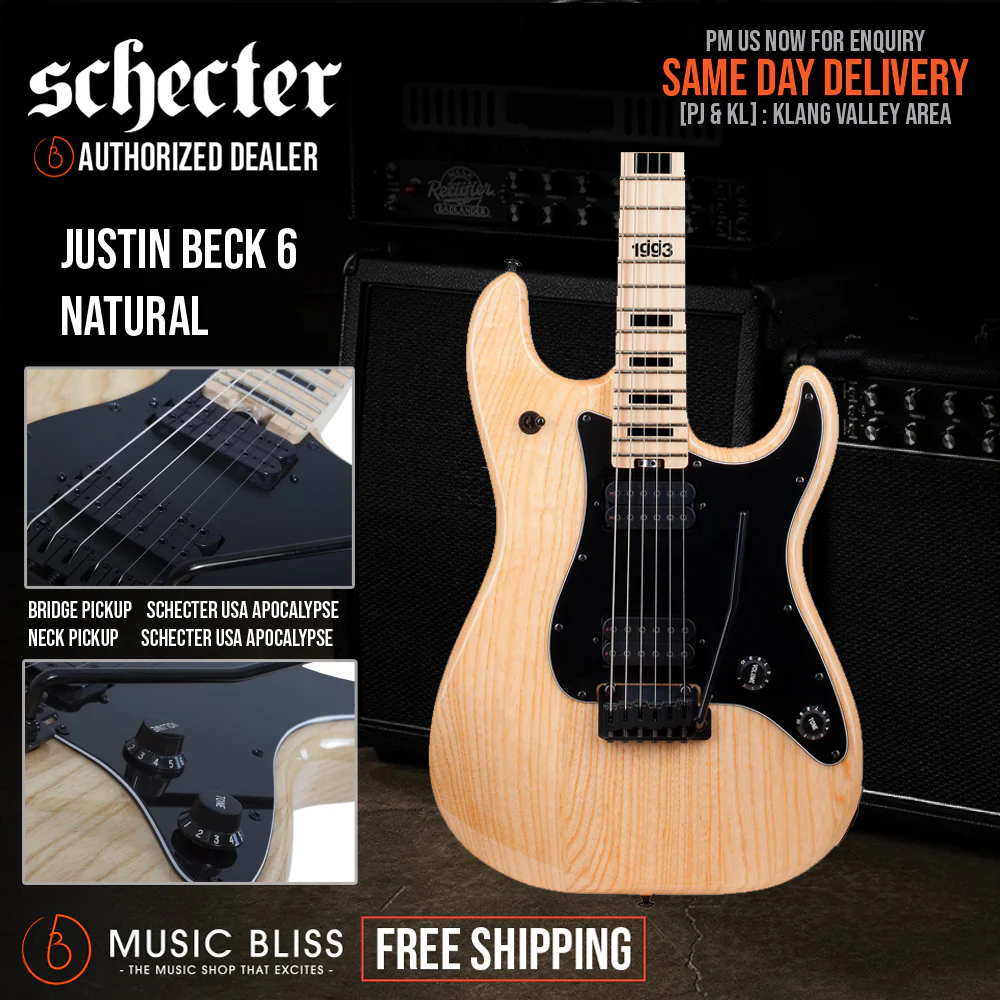 Schecter Justin Beck 6 Signature Electric Guitar - Natural