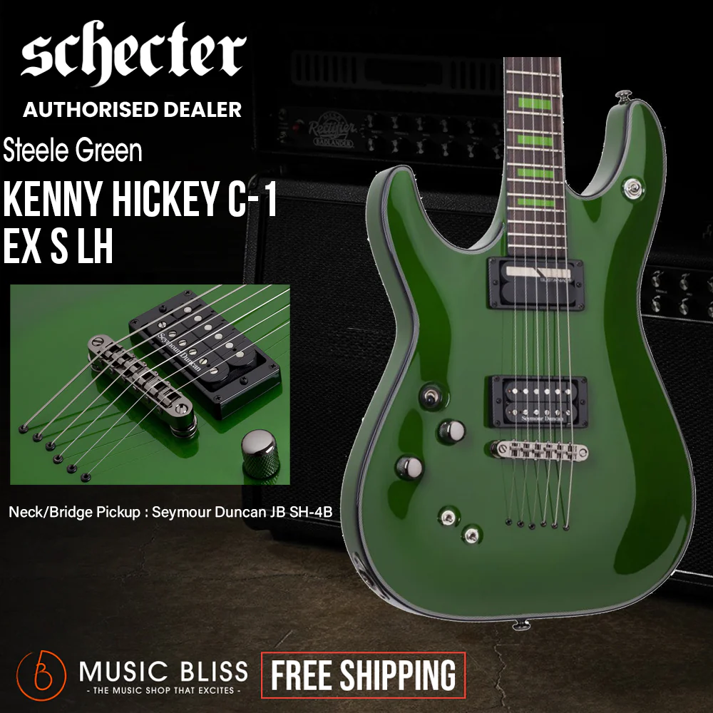 Schecter Kenny Hickey Left-Handed Electric Guitar - Steele Green