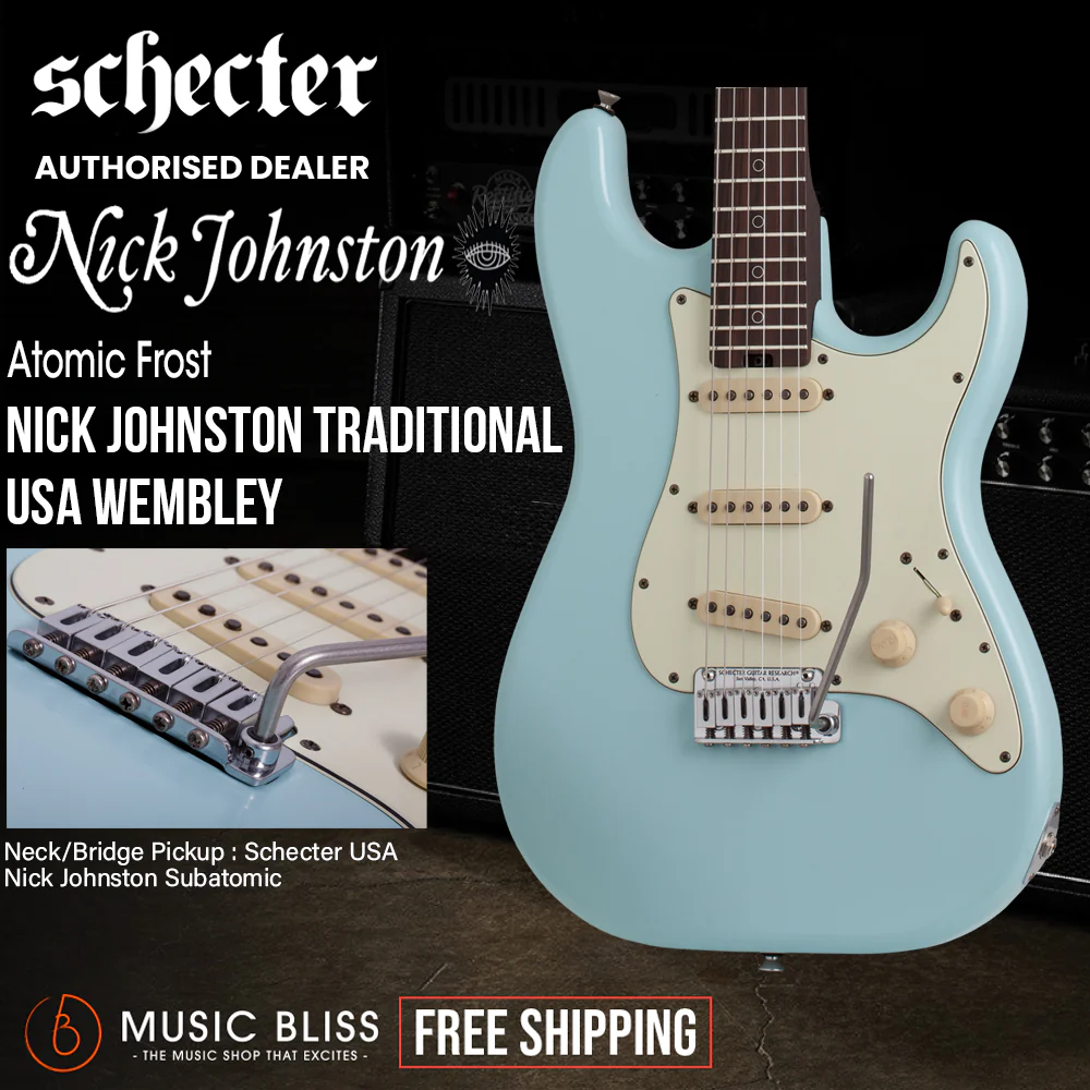 Schecter Nick Johnston Trad-USA "Wembley" Electric Guitar - Atomic Frost