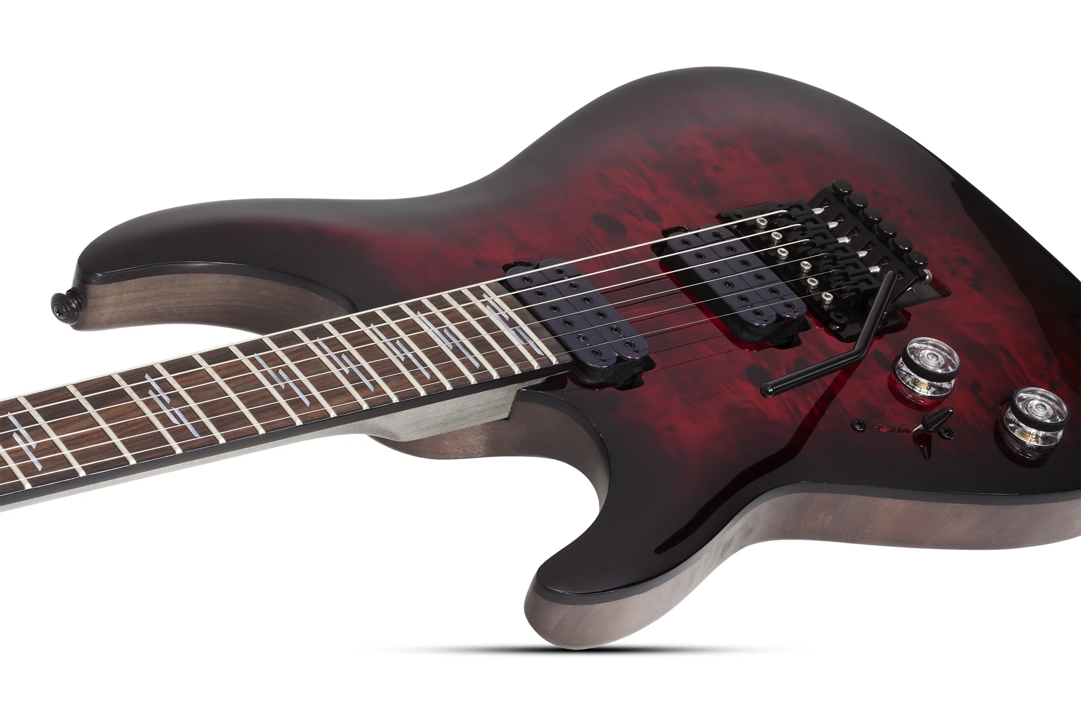 Schecter Omen Elite-6 FR Left-Handed Electric Guitar - Black Cherry Burst - Image 6
