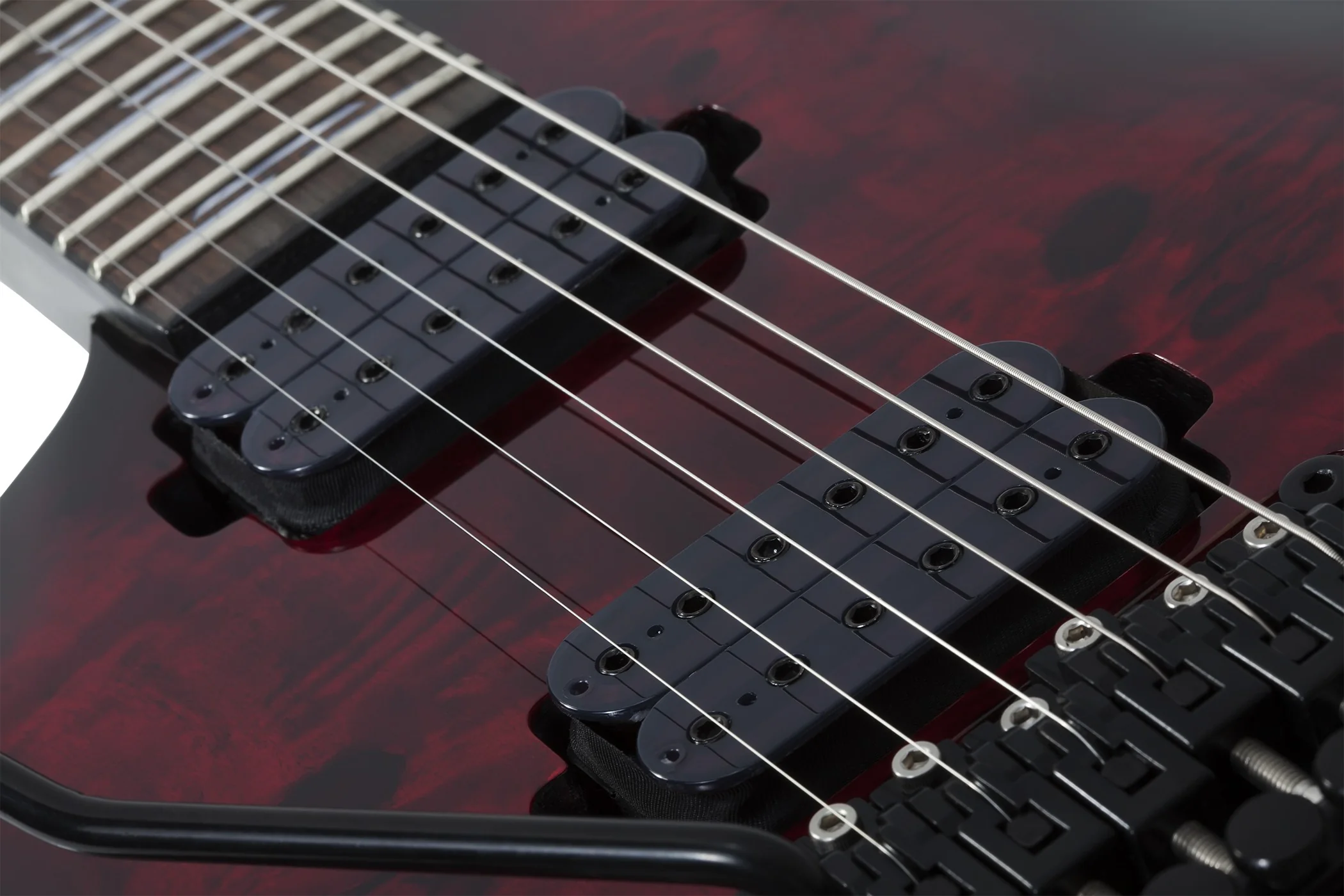 Schecter Omen Elite-6 FR Left-Handed Electric Guitar - Black Cherry Burst - Image 8