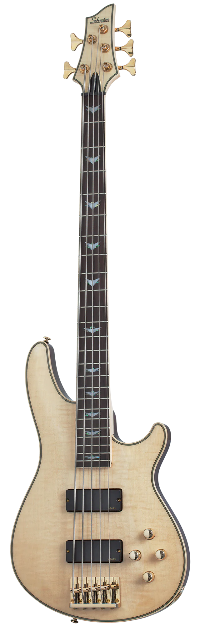 Schecter Omen Extreme-5 Electric Bass Guitar - Gloss Natural - Image 2