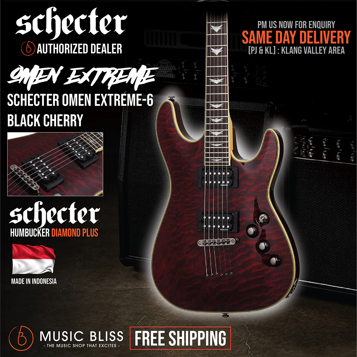 Schecter Omen Extreme-6 Electric Guitar - Black Cherry [MII]