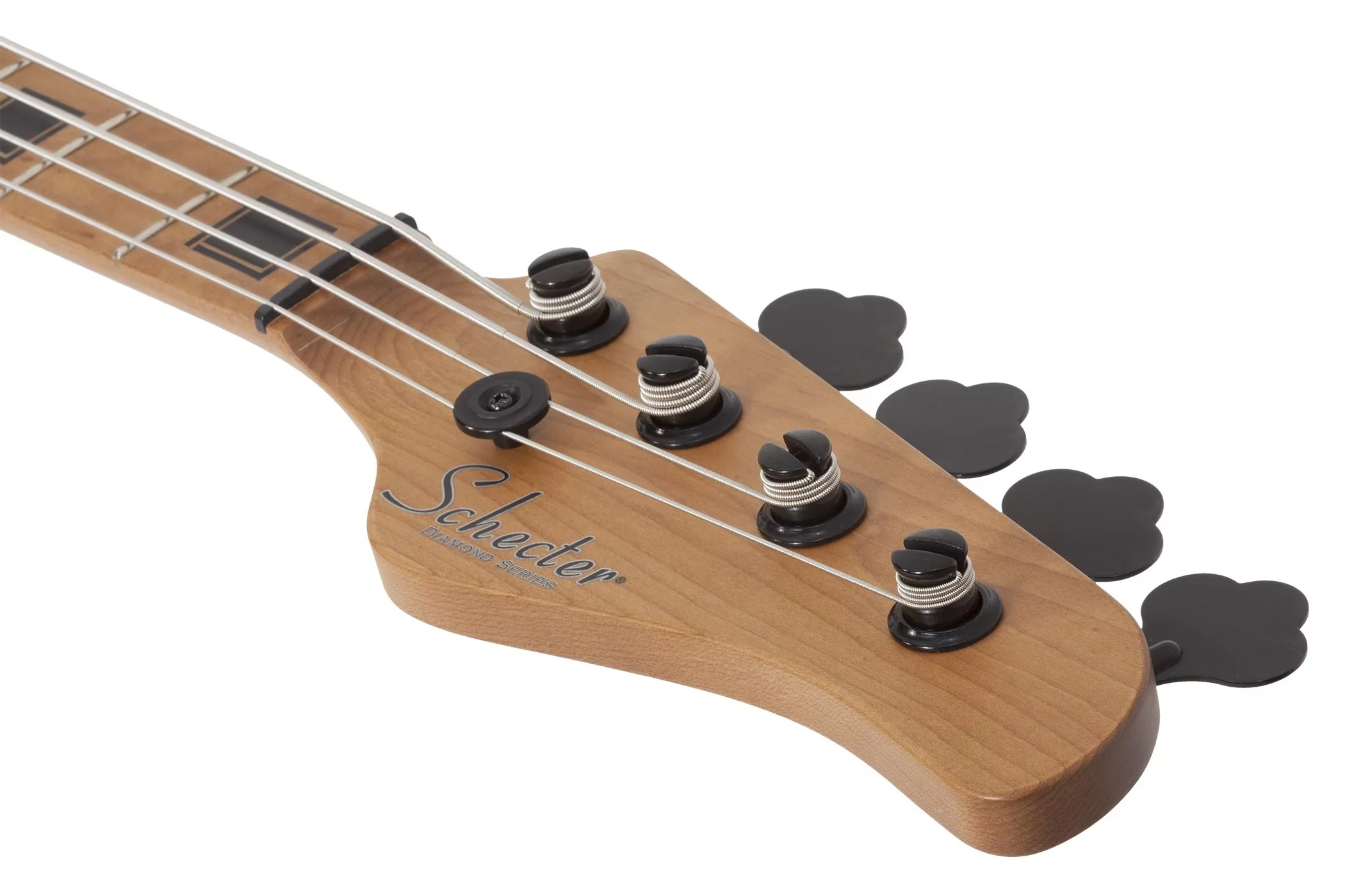 Schecter P-4 Exotic Electric Bass Guitar - Faded Vintage Sunburst - Image 8