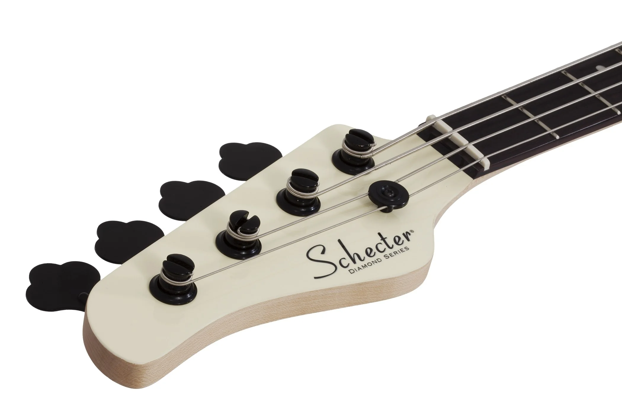 Schecter P-4 Left-Handed Electric Bass Guitar - Ivory - Image 2
