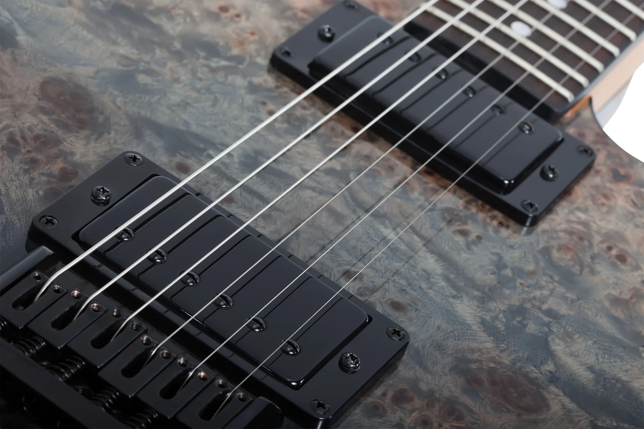 Schecter PT Standard Electric Guitar - Black Fade Burst Burl - Image 6