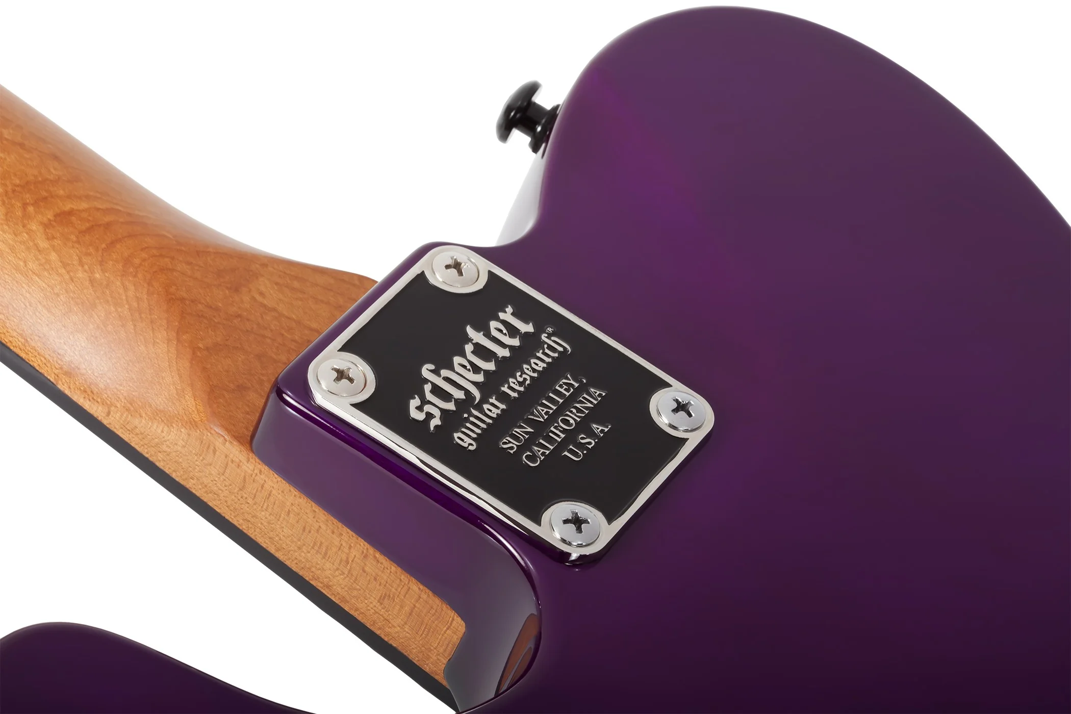 Schecter PT Standard Electric Guitar - Purple Burst Burl - Image 4