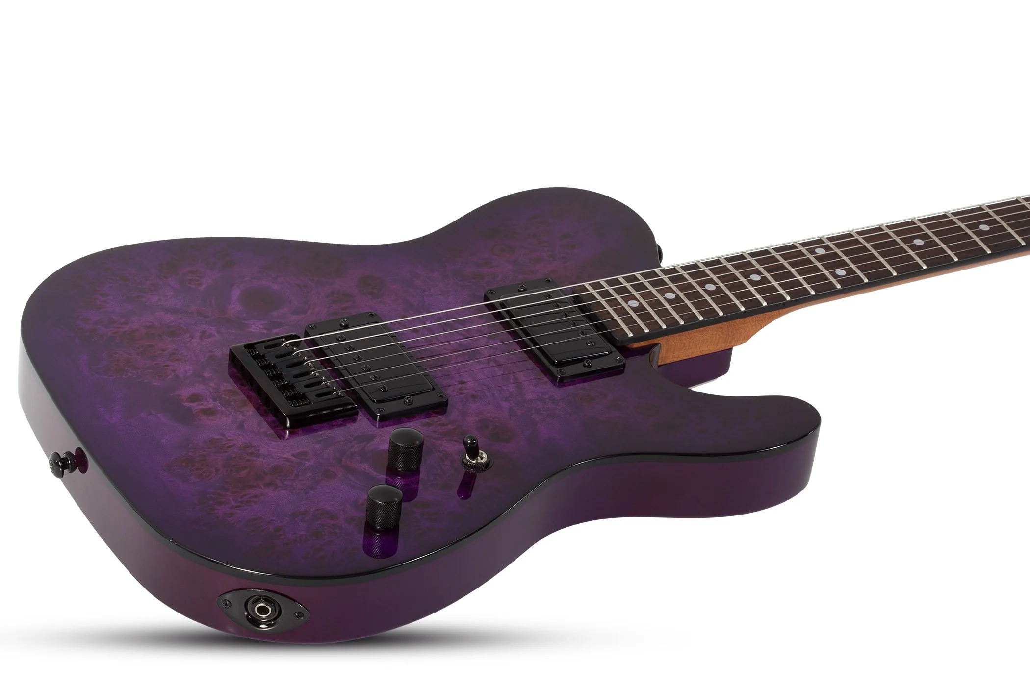 Schecter PT Standard Electric Guitar - Purple Burst Burl - Image 6