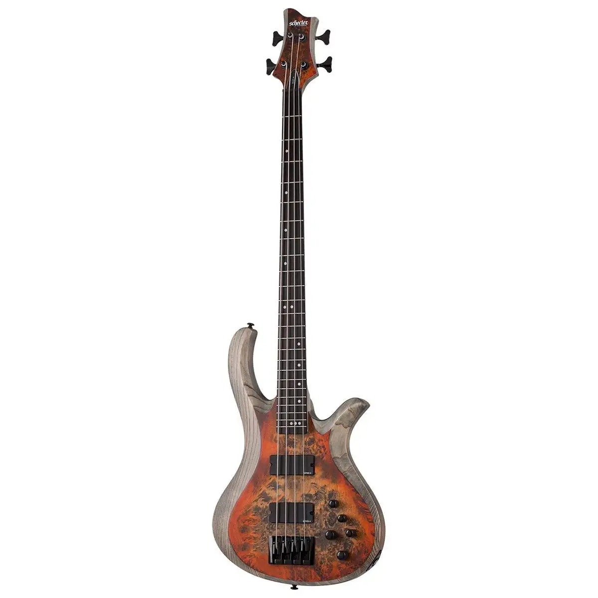 Schecter Riot-4 Electric Bass Guitar - Inferno Burst