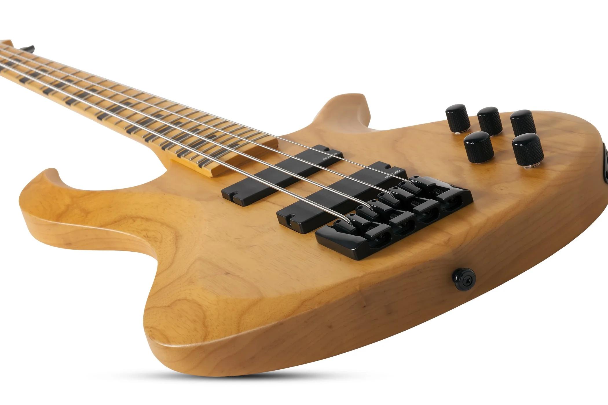 Schecter Riot Session-4 Left-Handed Electric Bass Guitar - Aged Natural Satin - Image 4