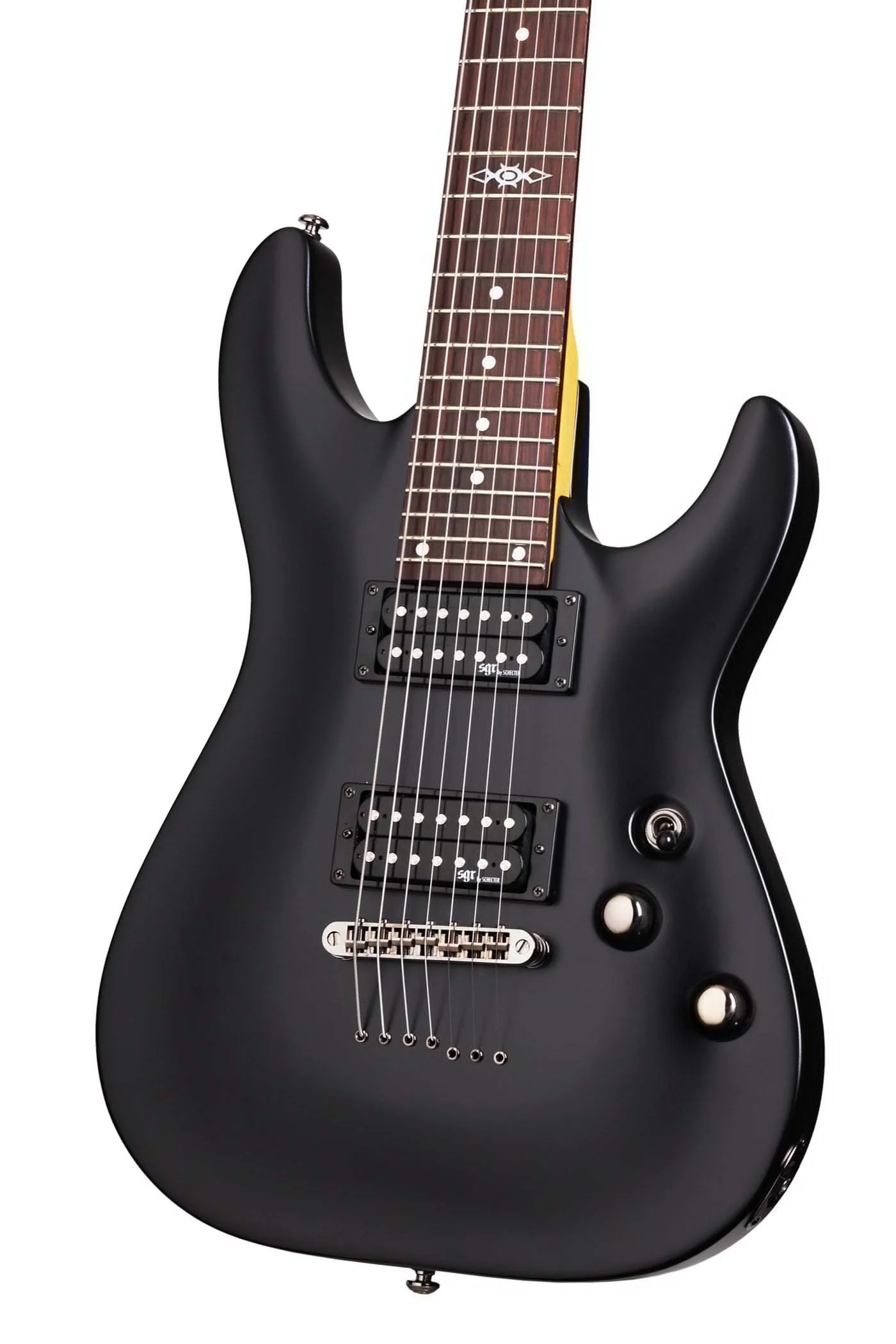 Schecter SGR C-7 Electric Guitar - Midnight Satin Black - Image 2