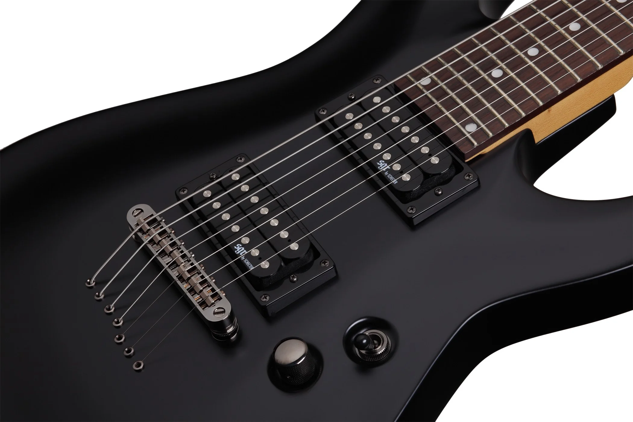 Schecter SGR C-7 Electric Guitar - Midnight Satin Black - Image 3