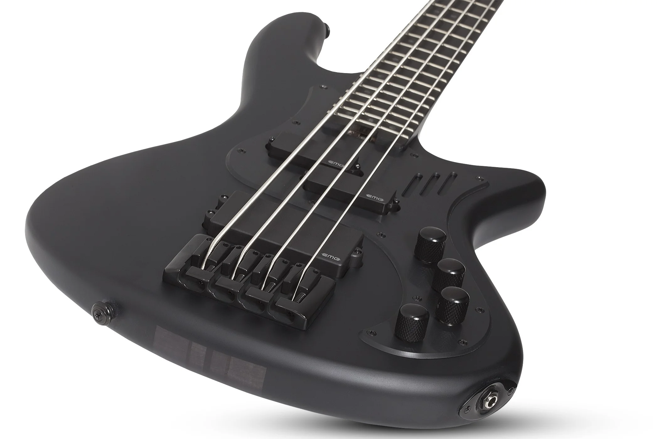 Schecter Stiletto-4 Stealth Pro Ex Electric Bass Guitar - Satin Black - Image 3