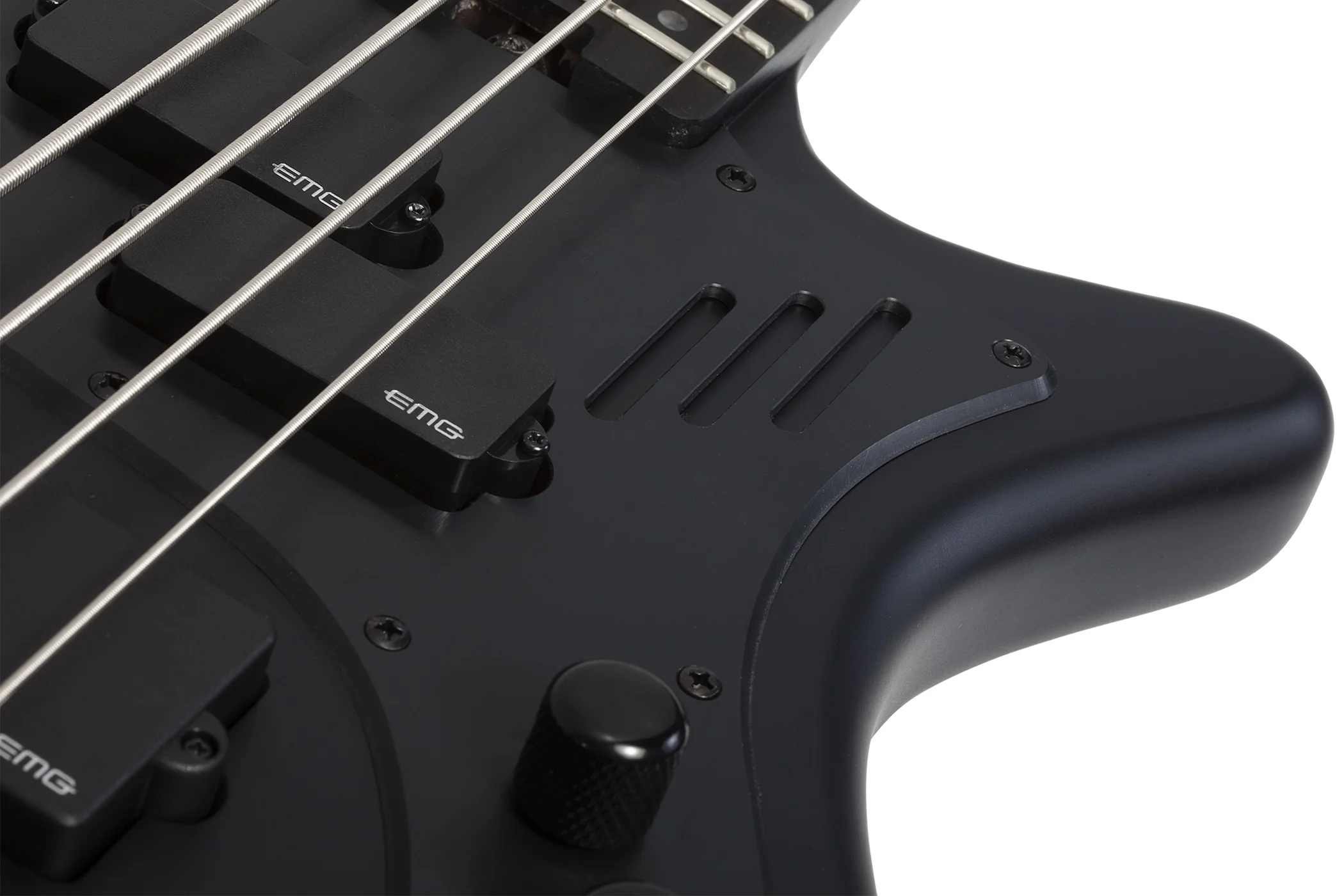 Schecter Stiletto-4 Stealth Pro Ex Electric Bass Guitar - Satin Black - Image 6