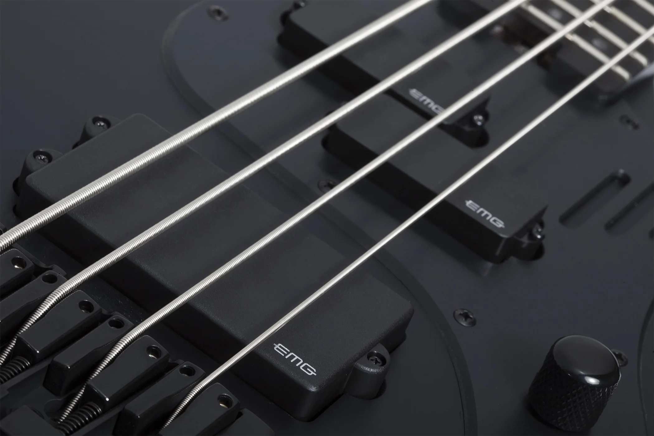 Schecter Stiletto-4 Stealth Pro Ex Electric Bass Guitar - Satin Black - Image 7