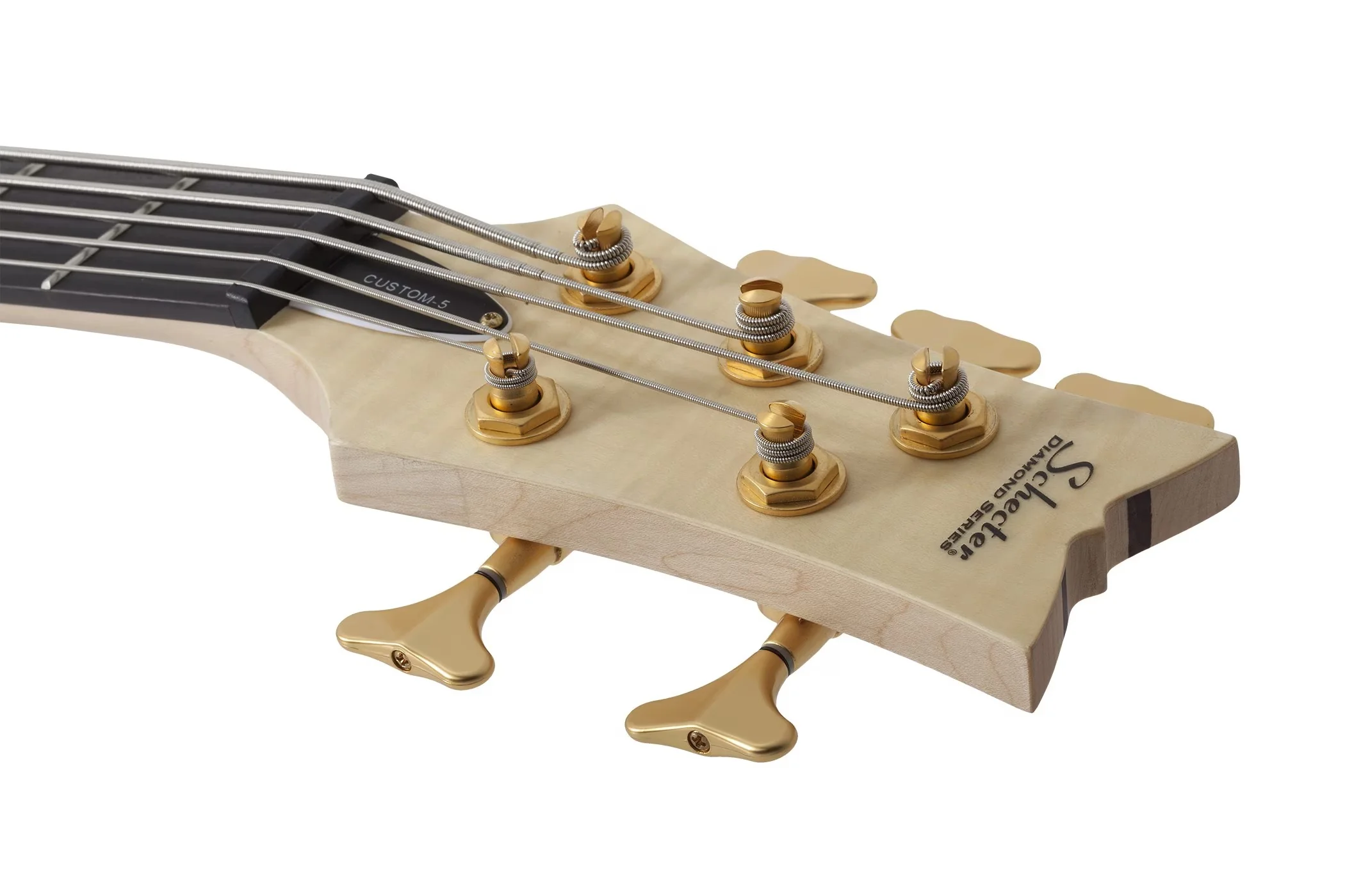 Schecter Stiletto Custom-5 Electric Bass Guitar - Natural Satin - Image 9