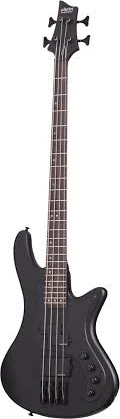 Schecter Stiletto Stealth 4 Bass Guitar - Satin Black - Image 2