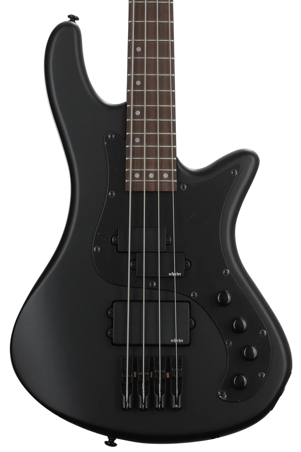 Schecter Stiletto Stealth 4 Bass Guitar - Satin Black - Image 3