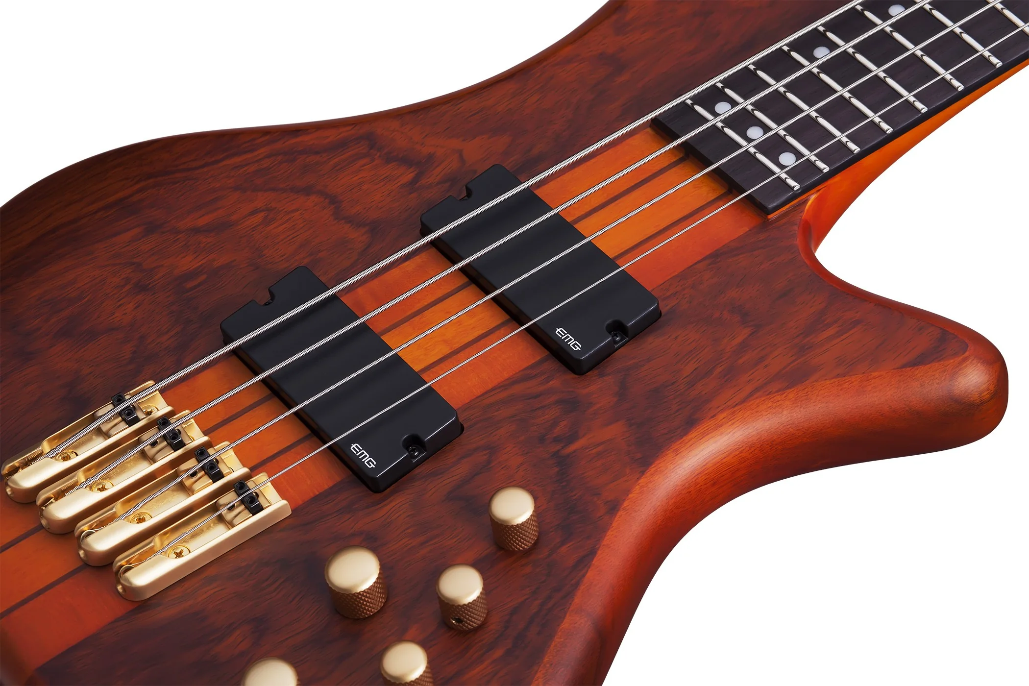 Schecter Stiletto Studio-4 FF Electric Bass Guitar - Honey Satin - Image 3