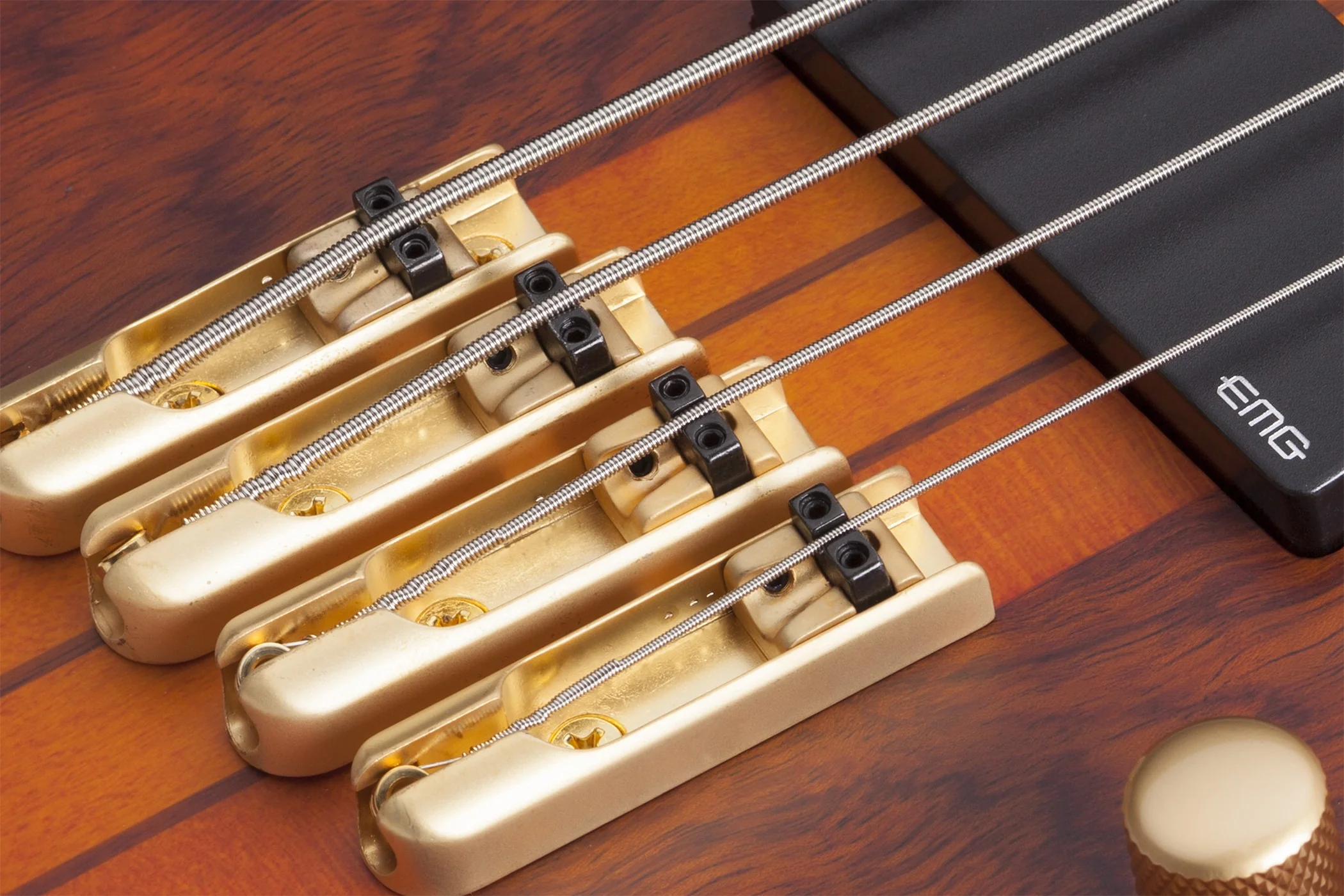 Schecter Stiletto Studio-4 FF Electric Bass Guitar - Honey Satin - Image 5