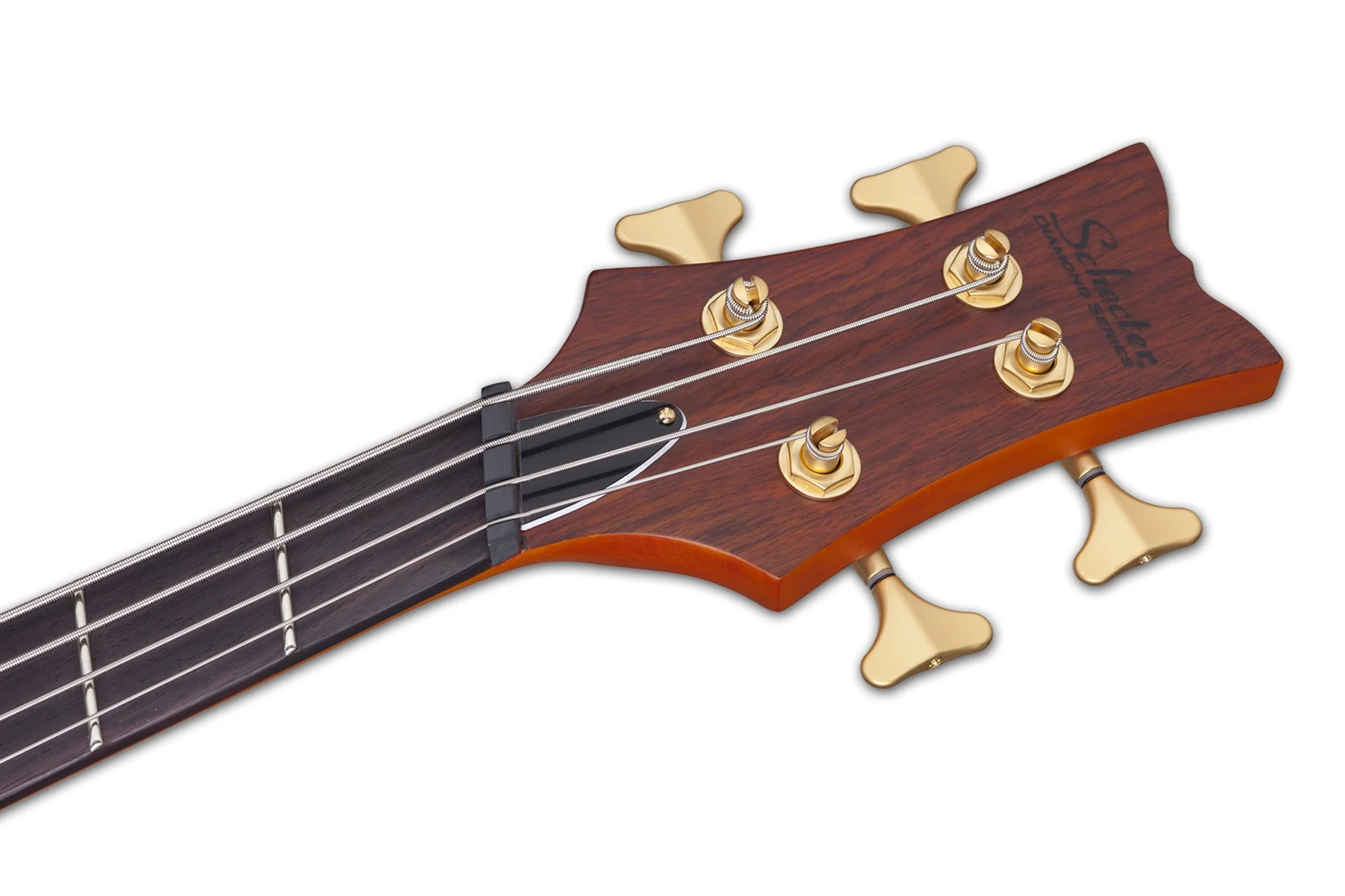 Schecter Stiletto Studio-4 FF Electric Bass Guitar - Honey Satin - Image 9